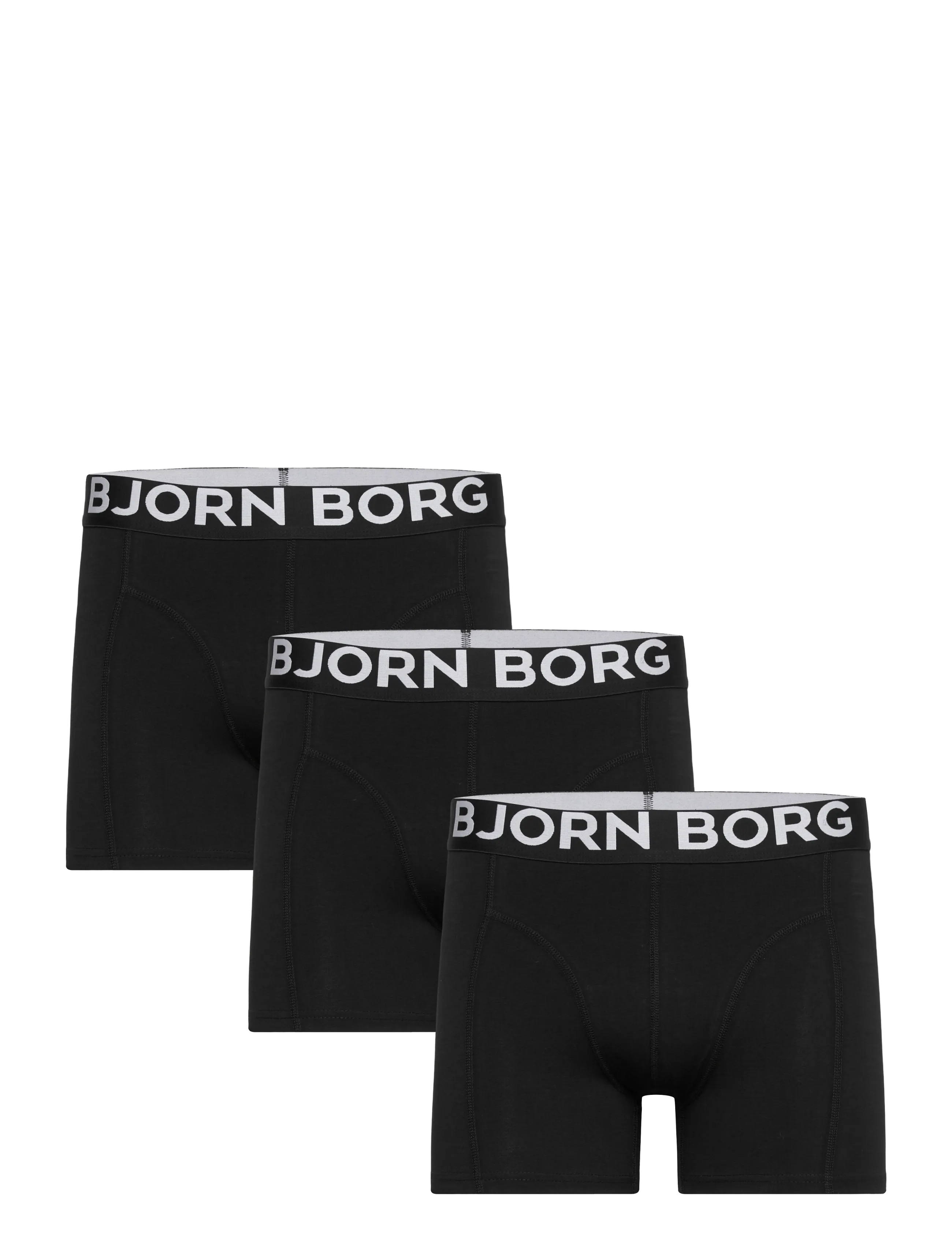 Björn Borg Organic Cotton Stretch Boxer 3P, Mænd, Boxer Underbukser, Sort, Str: L