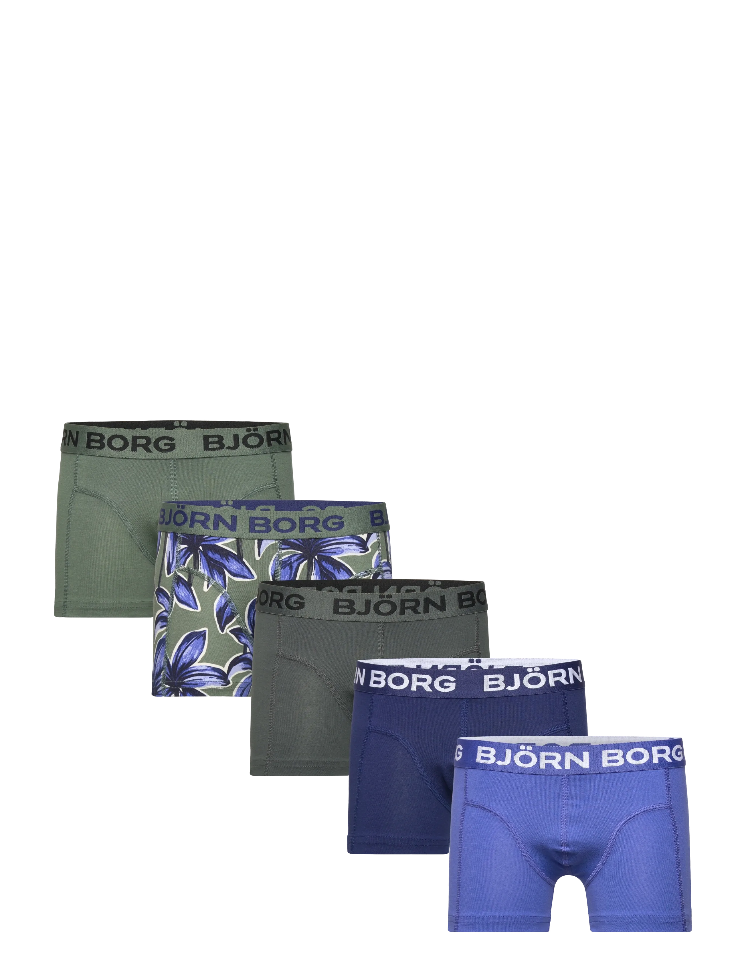 Björn Borg COTTON STRETCH BOXER 5p - Sügisene kokkuhoid - MULTIPACK 2 / khaki/green