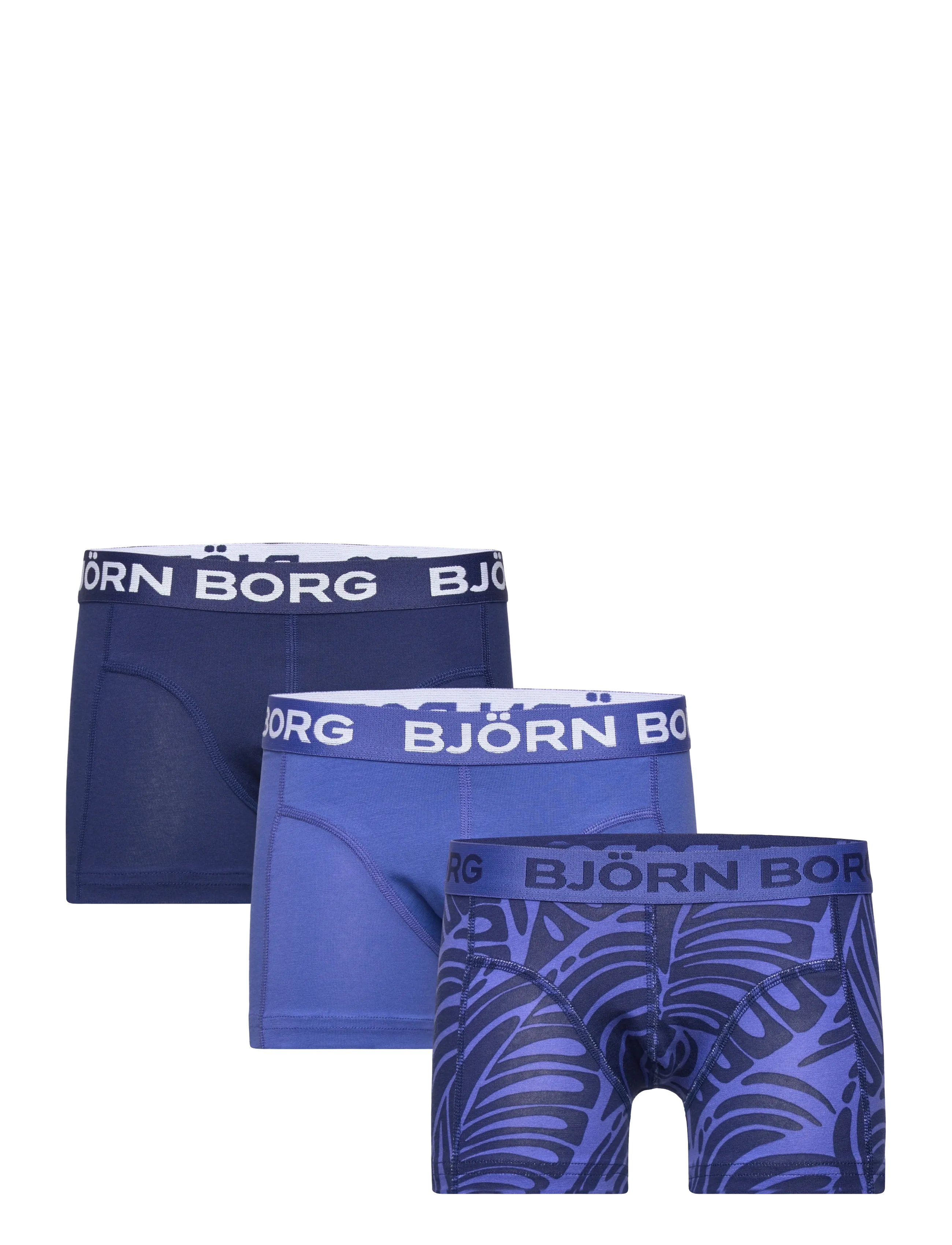 Björn Borg Cotton Stretch Boxer 3P, 122-128, Blue, Undertøj > Undertøjssæt, Børn