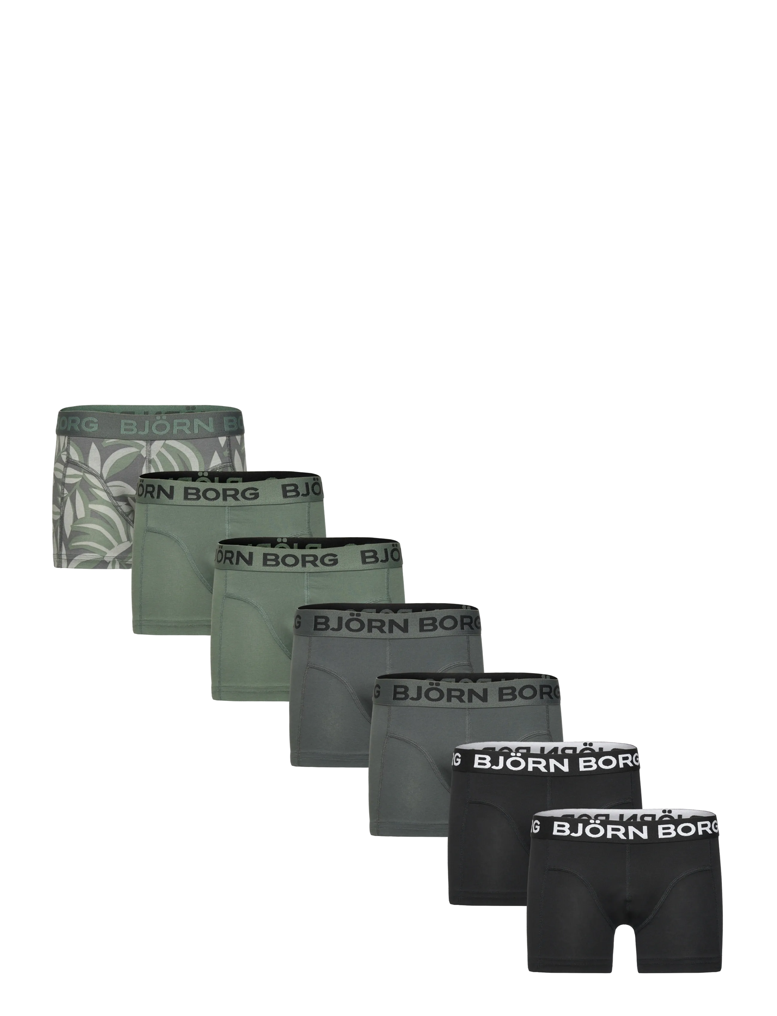 Björn Borg COTTON STRETCH BOXER 7p - Multipack - MULTIPACK 2 / green