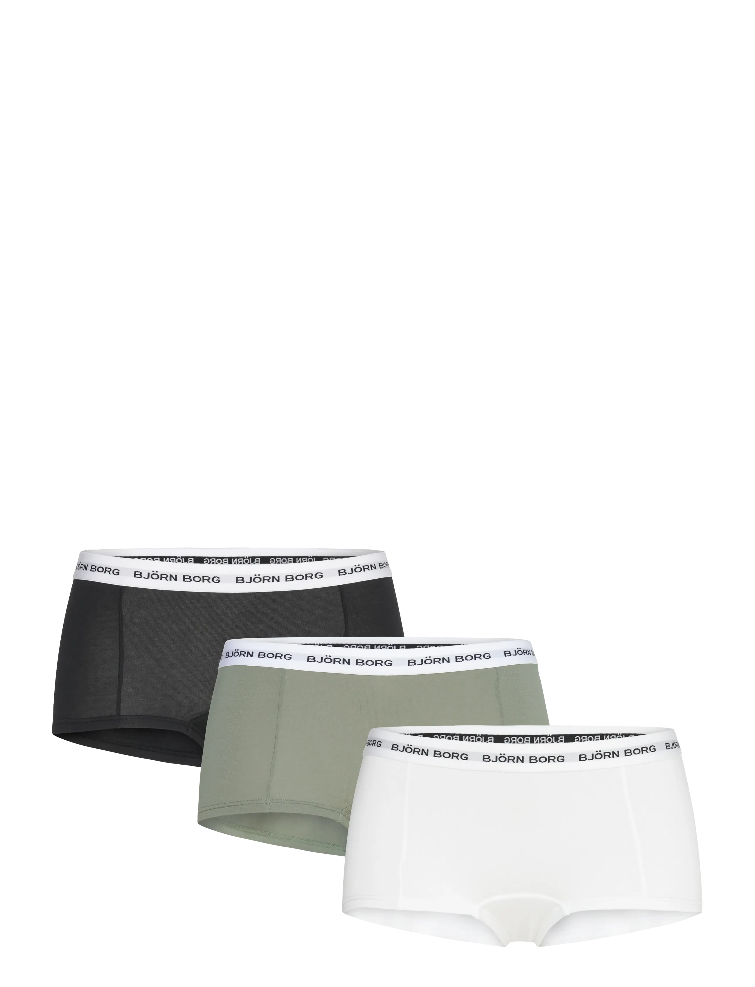 Björn Borg Logo Boxer Shorts 3P, Kvinder, Boxer Shorts, Hvid, Str: XS