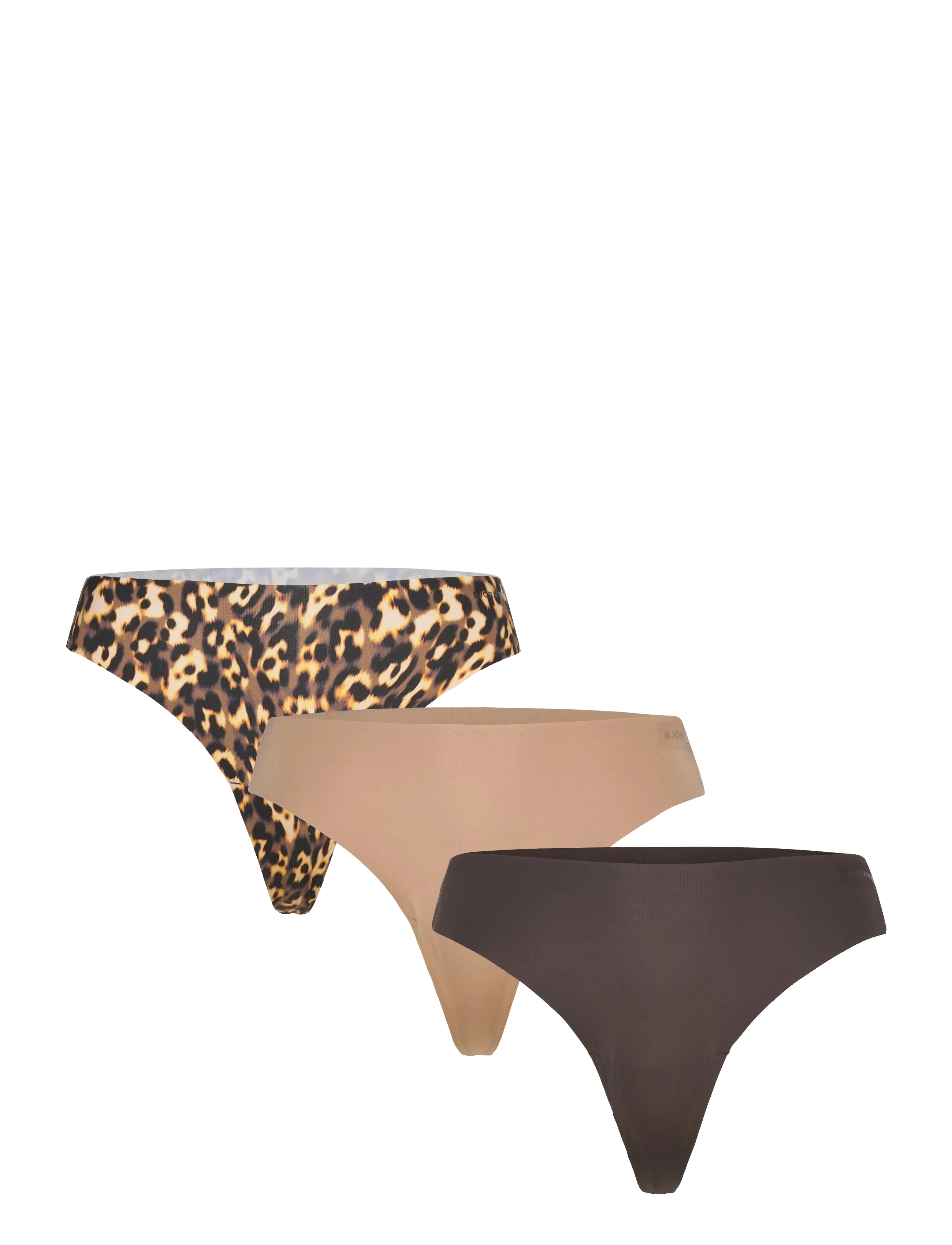 Björn Borg INVISIBLE THONG 3p - Trusser - MULTIPACK 2 / brown