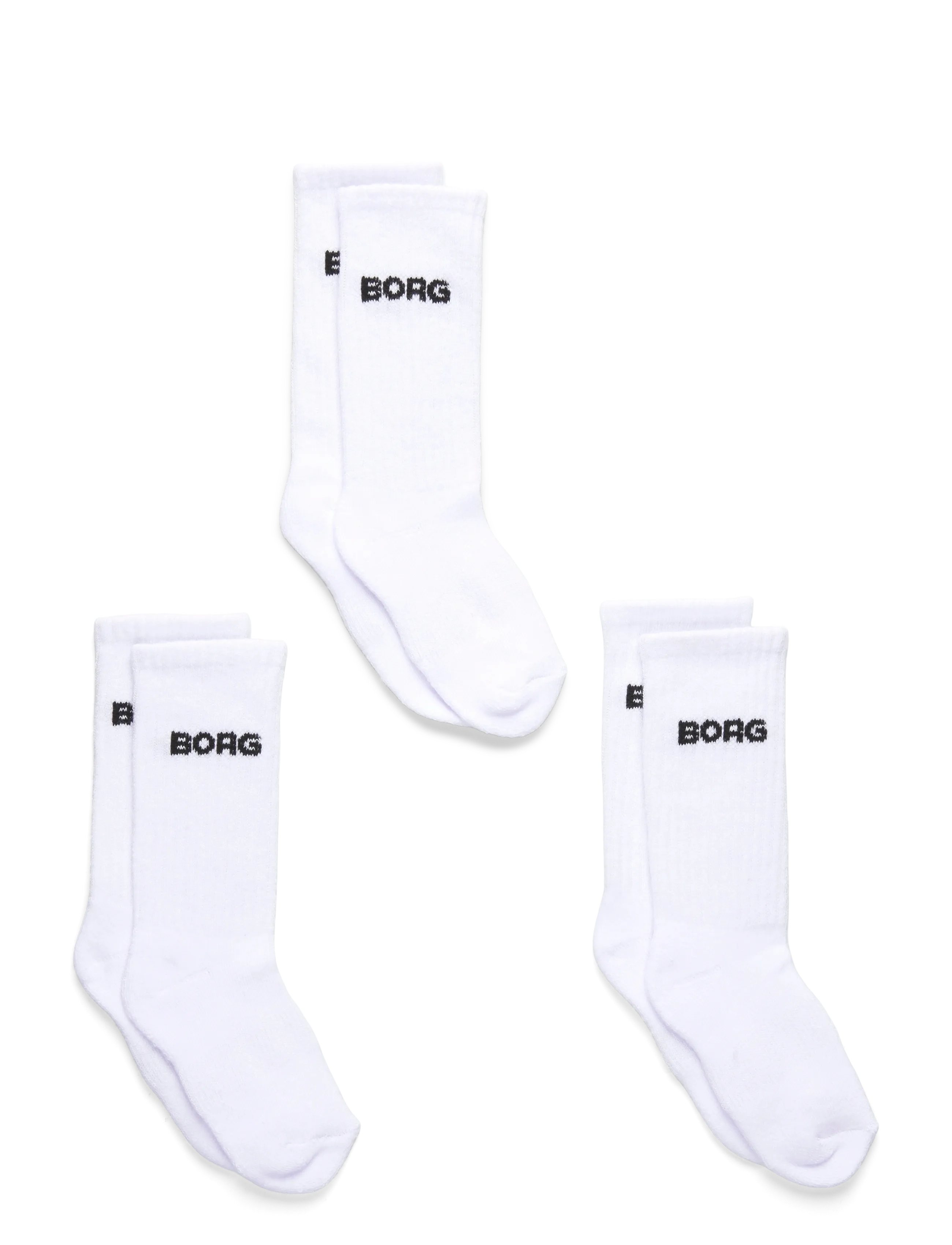 Björn Borg Essential Crew Sock 3P, 26-30, White, Sport > Socks, Børn
