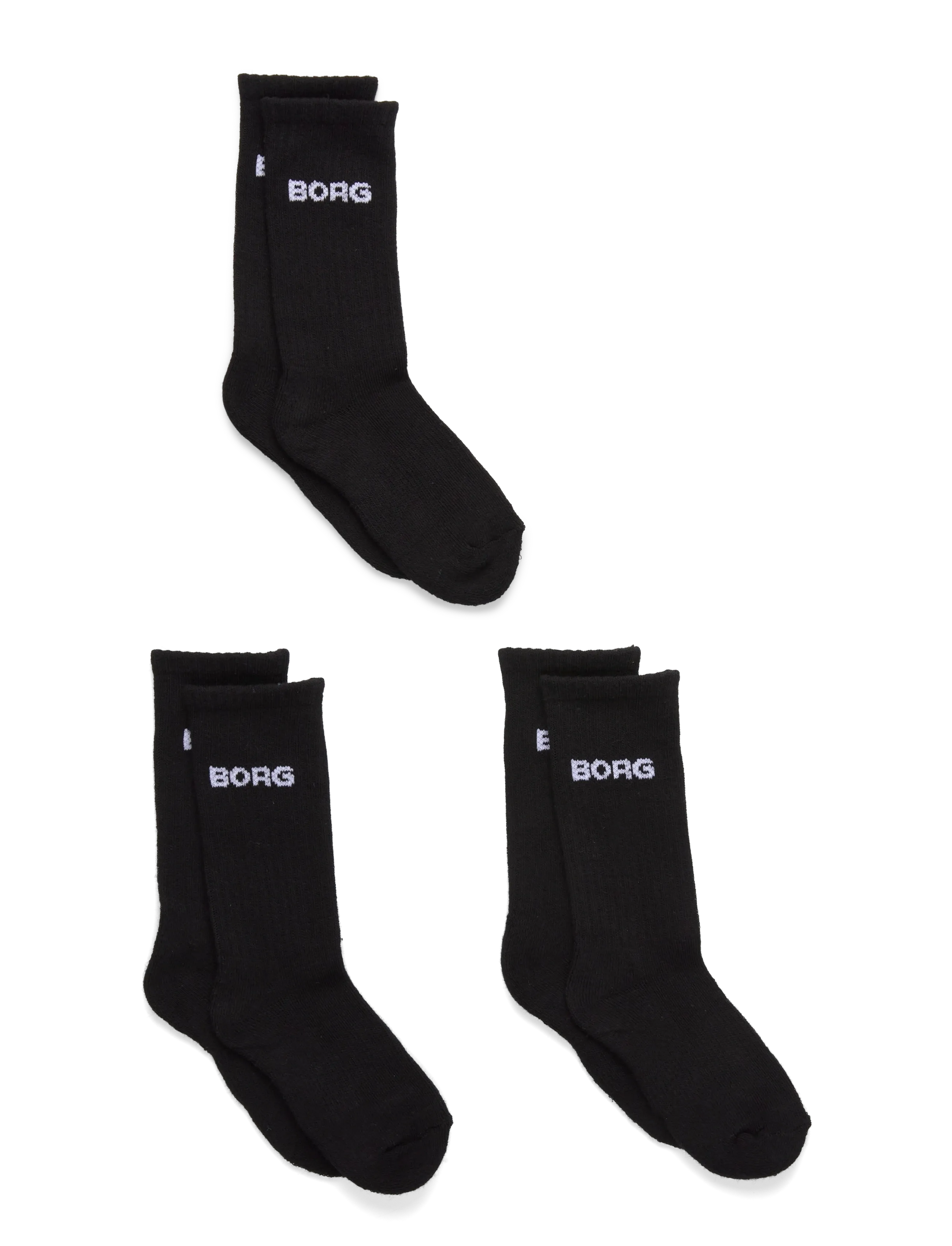 Björn Borg Essential Crew Sock 3P, 26-30, Black, Sport > Socks, Børn