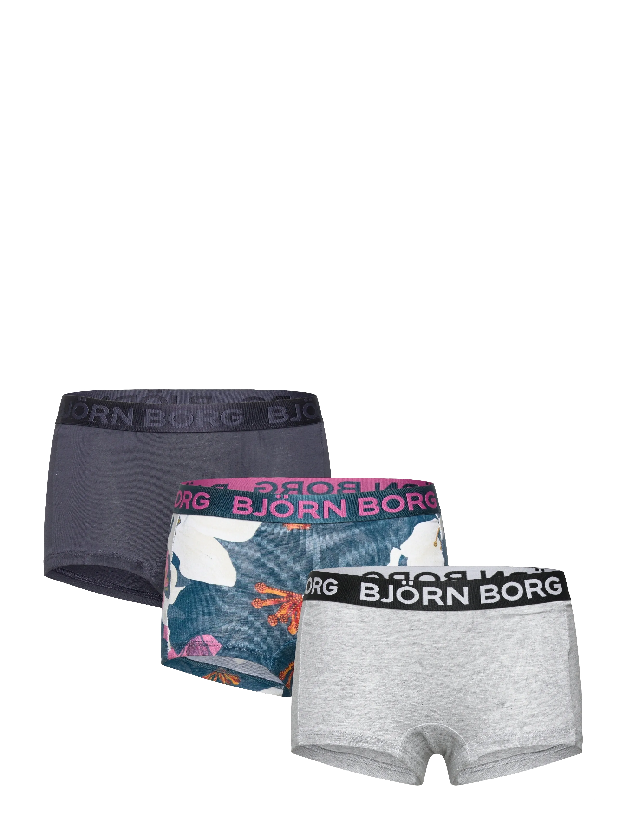 Björn Borg Cotton Stretch Boxer Shorts 3P, Børn, 3-Pak Boxershorts, Multi/mønstret, Str: 122-128