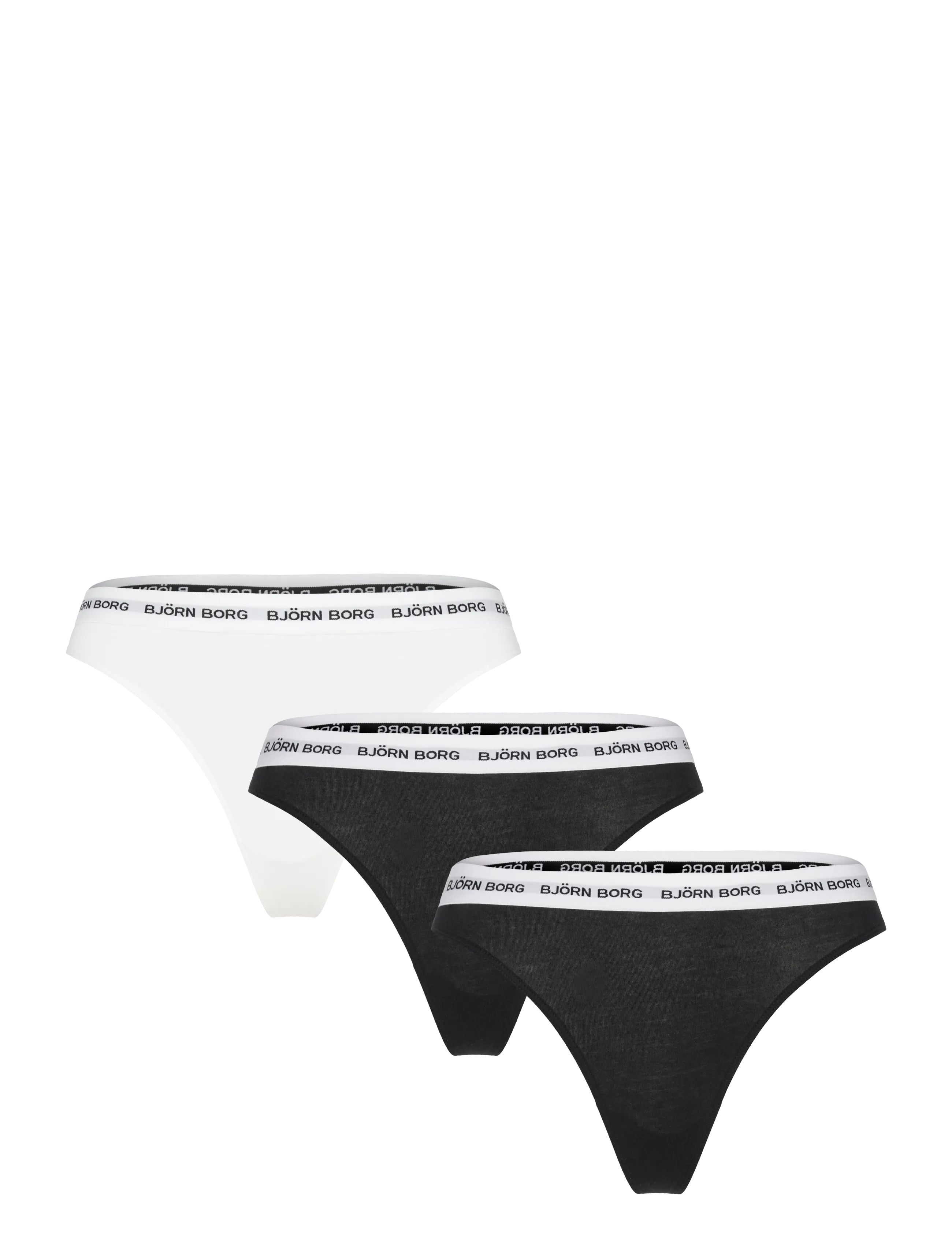 Björn Borg LOGO THONG 3p - Björn Borg - MULTIPACK 1 / white