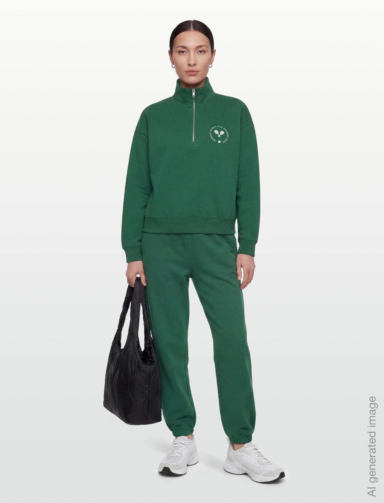 BORG HALFZIP SWEATSHIRT - POSY