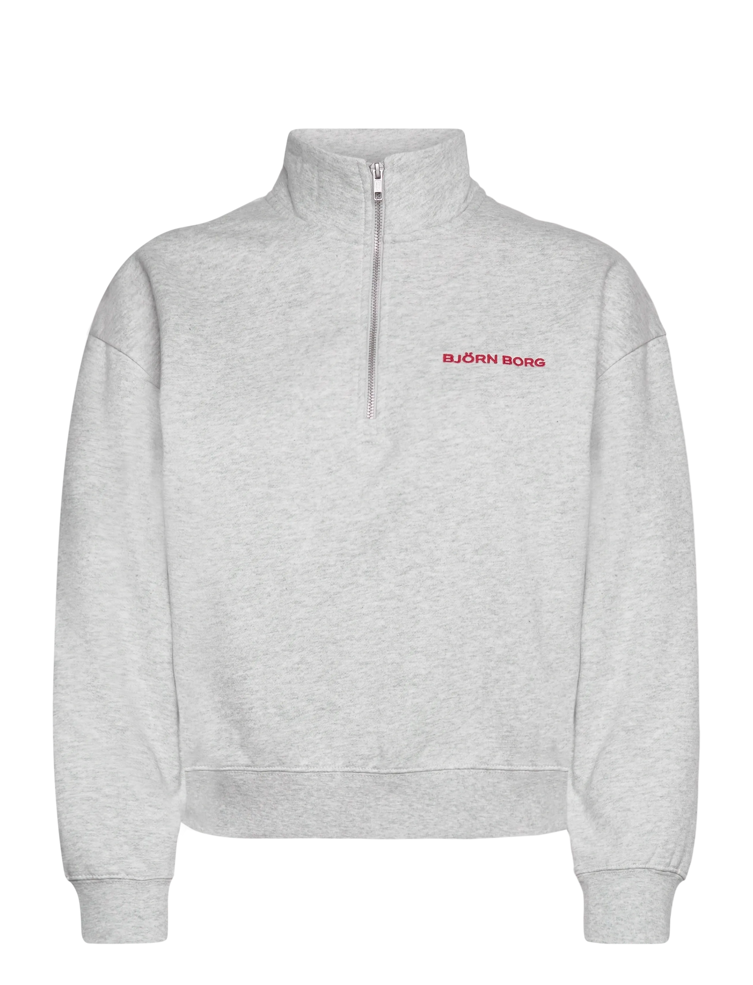 Björn Borg BORG HALFZIP SWEATSHIRT - Tøj - ULTRA LIGHT GREY MELANGE / grey