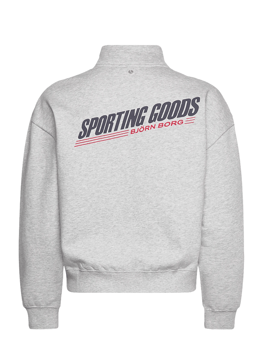 Björn Borg - BORG HALFZIP SWEATSHIRT - sweatshirts - ultra light grey melange - 1