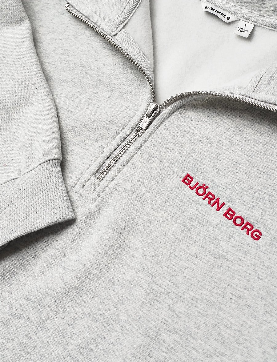 Björn Borg - BORG HALFZIP SWEATSHIRT - sweatshirts - ultra light grey melange - 2