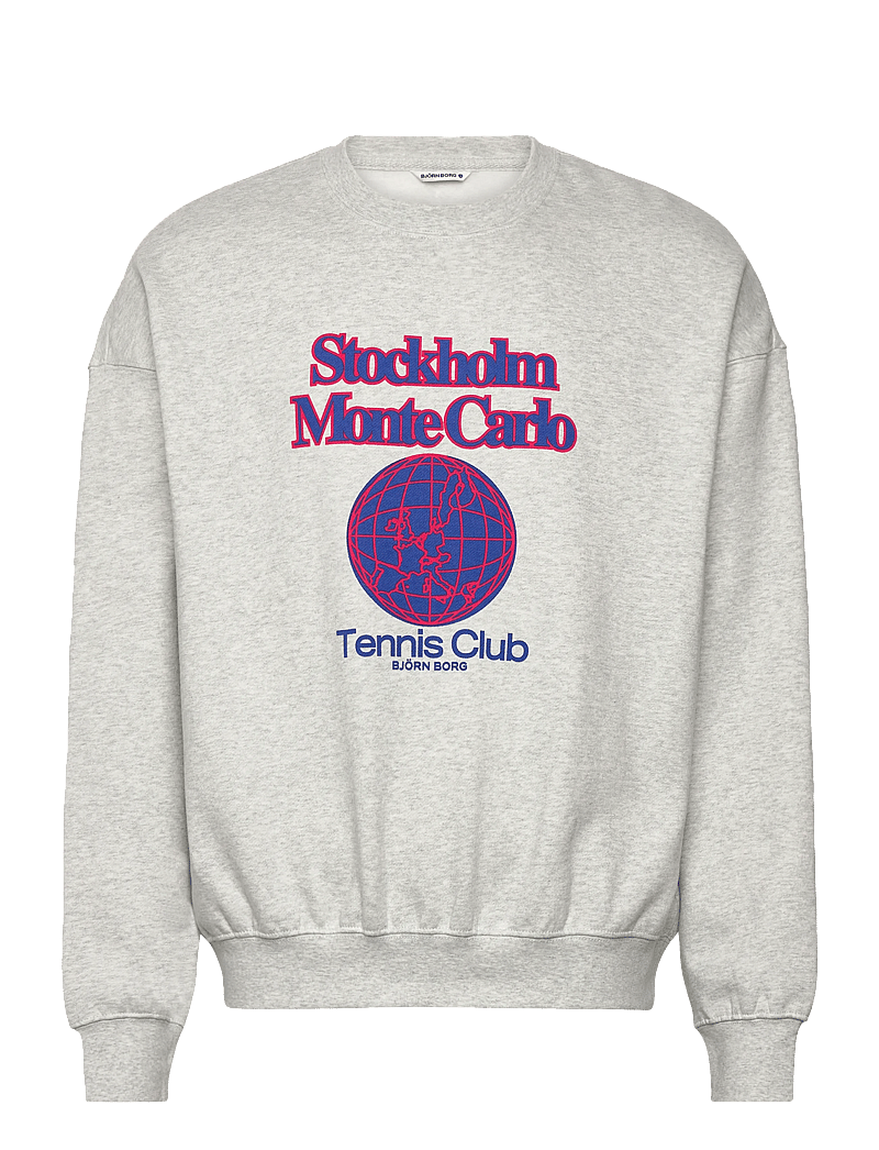 Björn Borg - BORG OVERSIZED SWEATSHIRT - sweatshirts - ultra light grey melange - 0