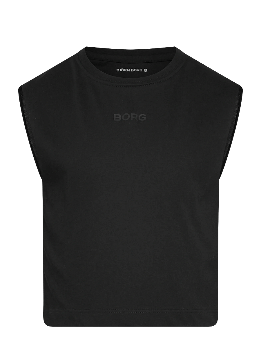 Björn Borg - BORG CROPPED TANK TOP - sporta topi - black beauty - 0