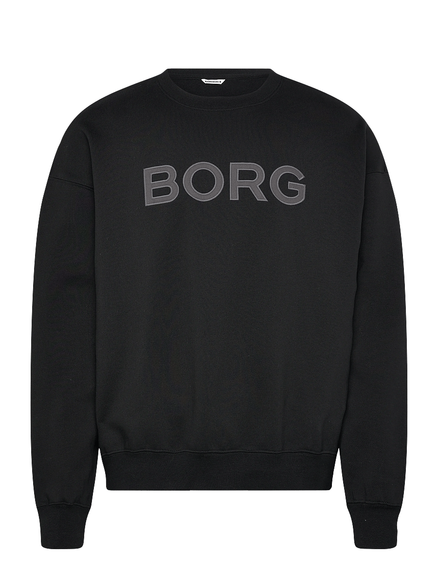 Björn Borg - BORG OVERSIZED LOGO SWEATSHIRT - tops - black beauty - 0