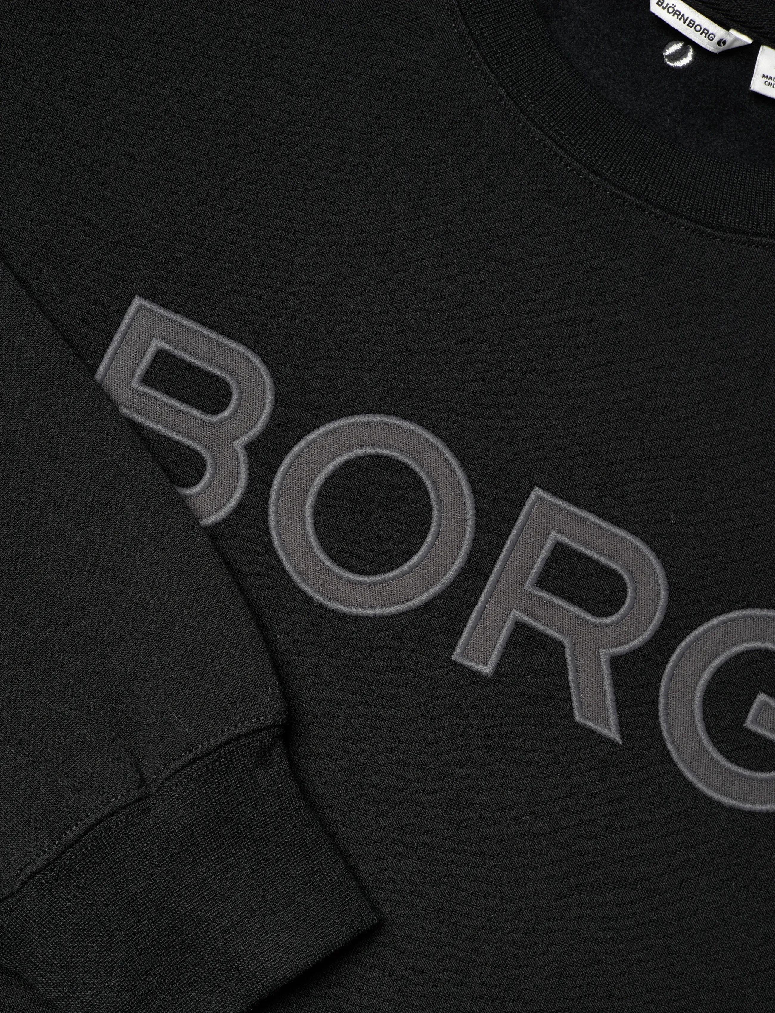 Björn Borg - BORG OVERSIZED LOGO SWEATSHIRT - tops - black beauty - 2