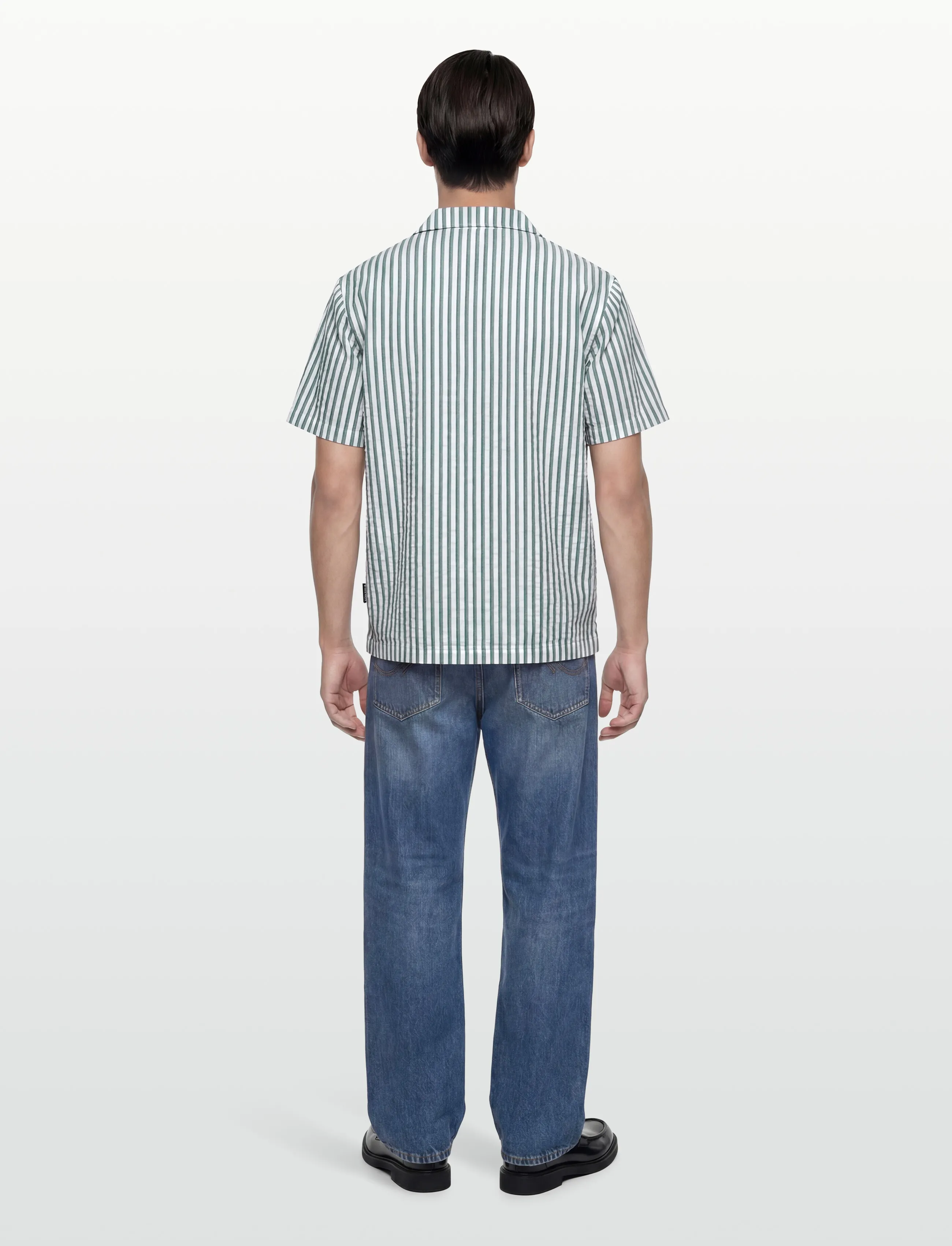 Björn Borg - BORG SEERSUCKER RESORT SHIRT - kortærmede skjorter - bb 7 stripe 1 - 4
