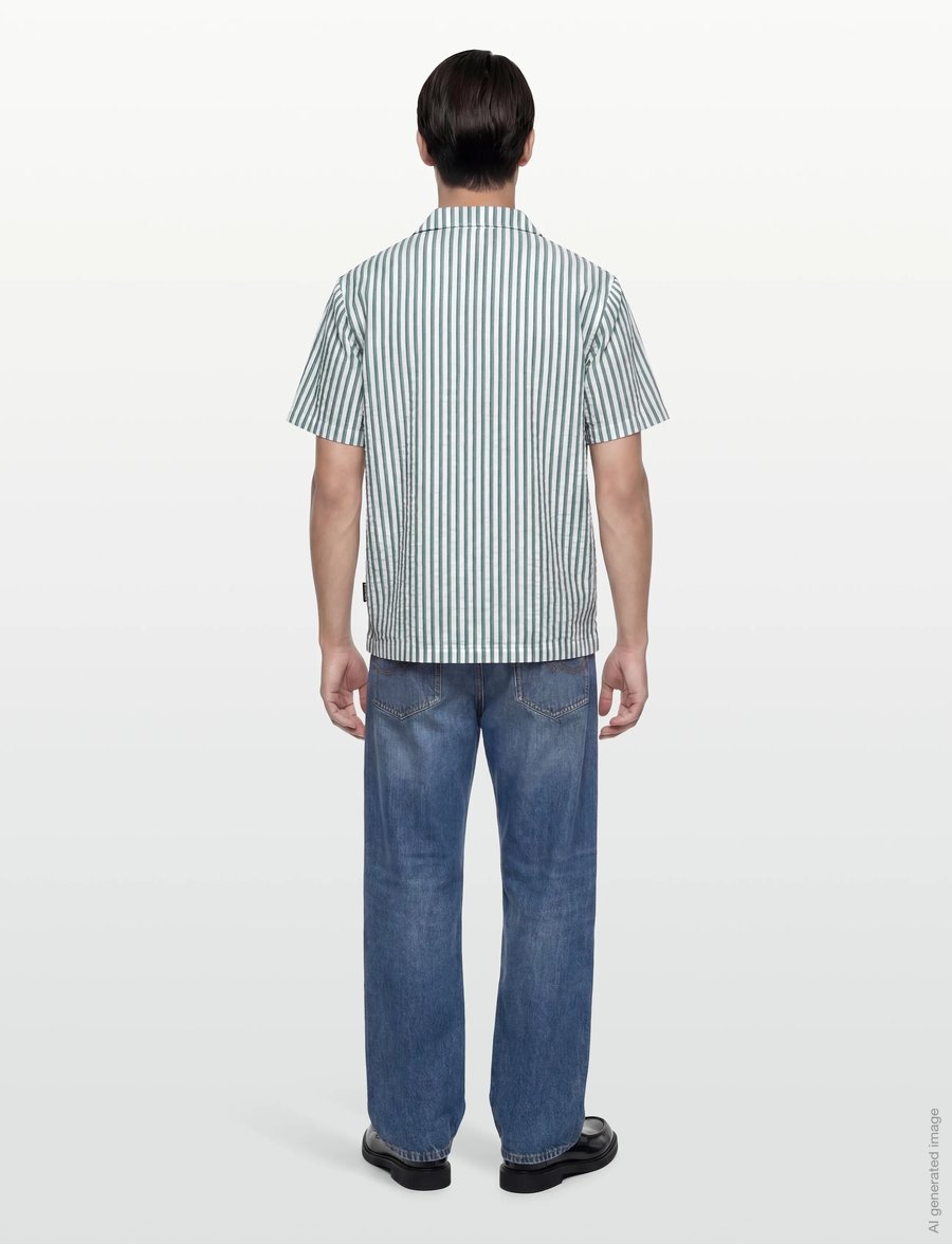Björn Borg - BORG SEERSUCKER RESORT SHIRT - chemises à manches courtes - bb 7 stripe 1 - 4
