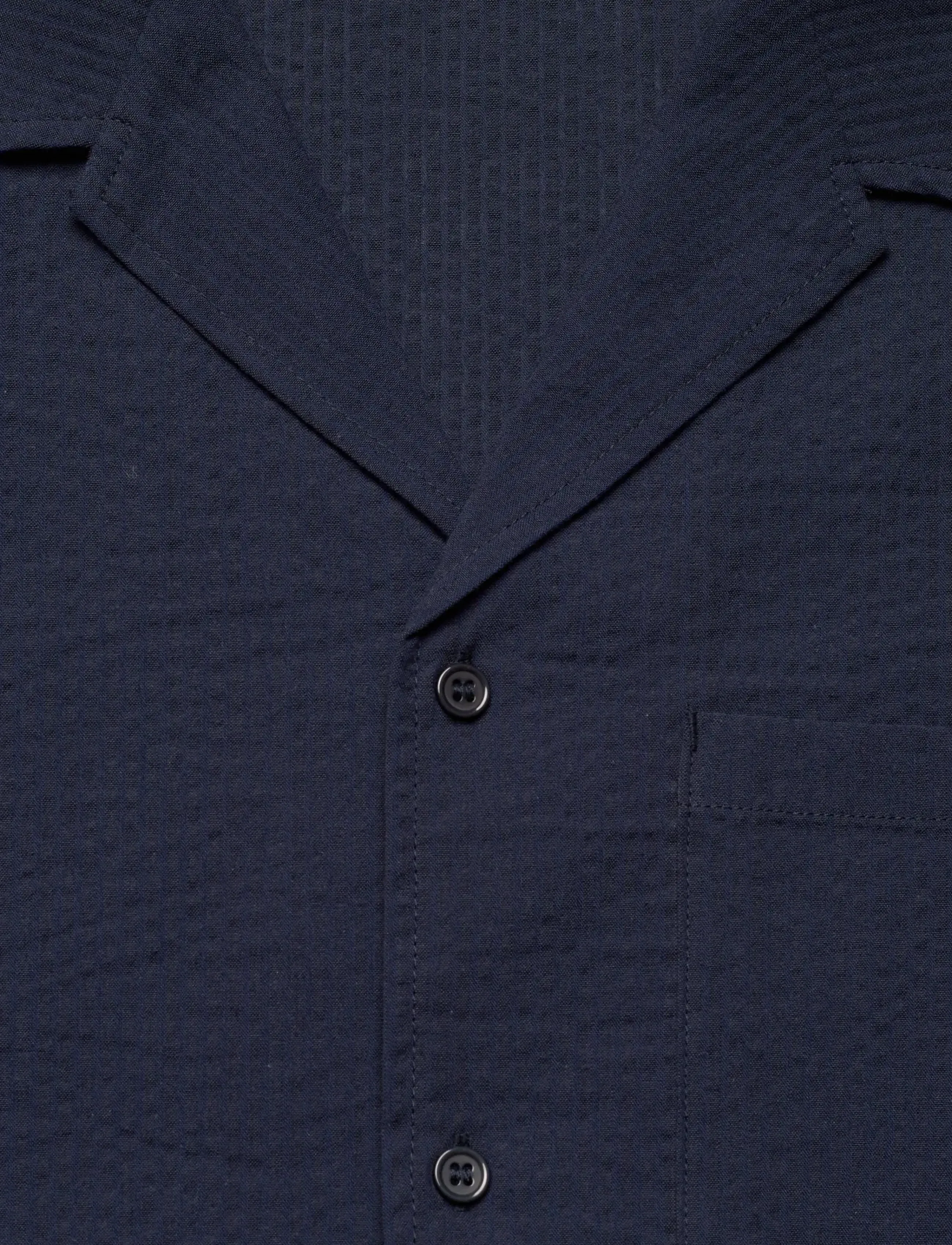 Björn Borg - BORG SEERSUCKER RESORT SHIRT - kortærmede skjorter - night sky - 5