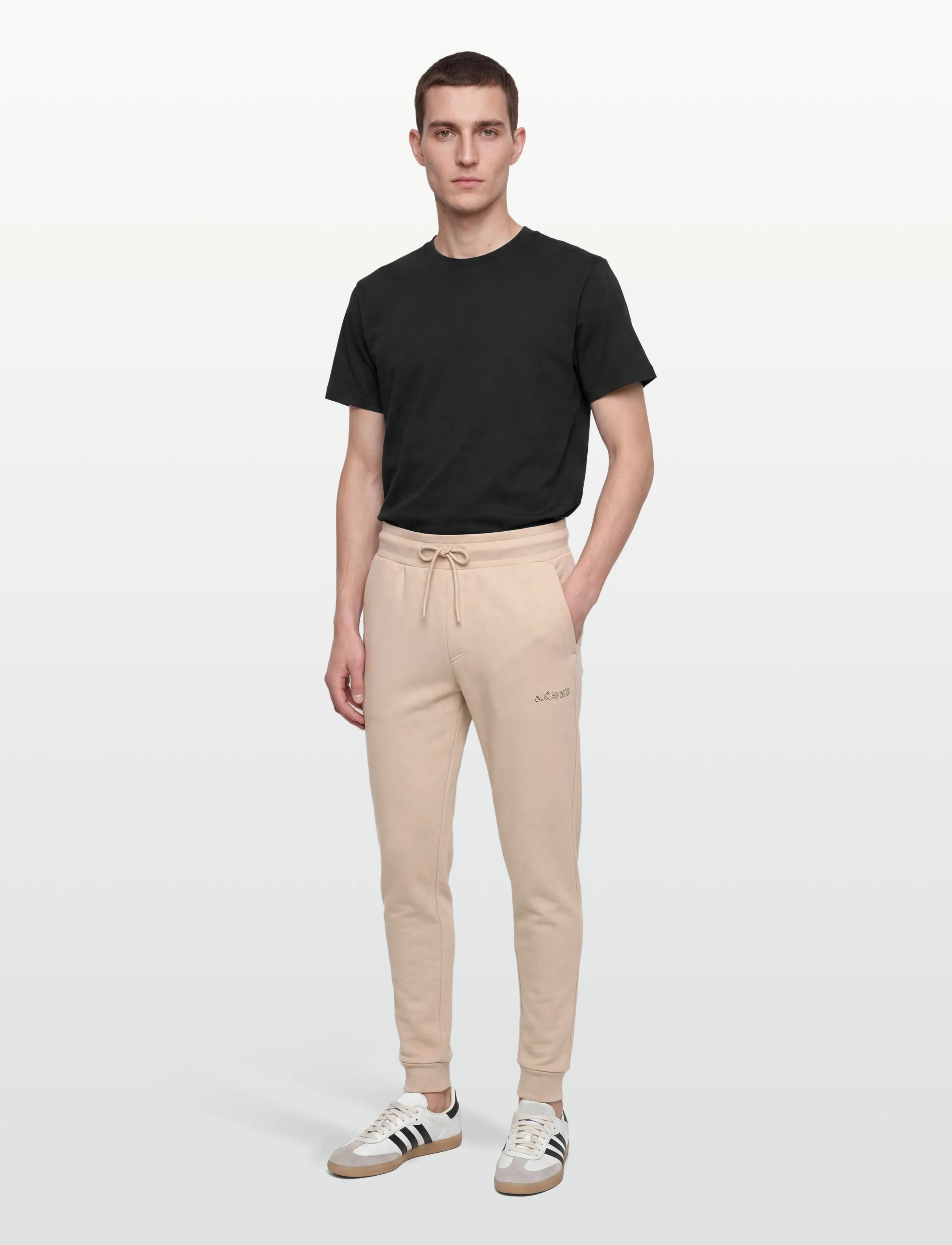 Björn Borg BORG ESSENTIAL 3 SWEATPANTS - Nordischer Stil - FEATHER GRAY / beige