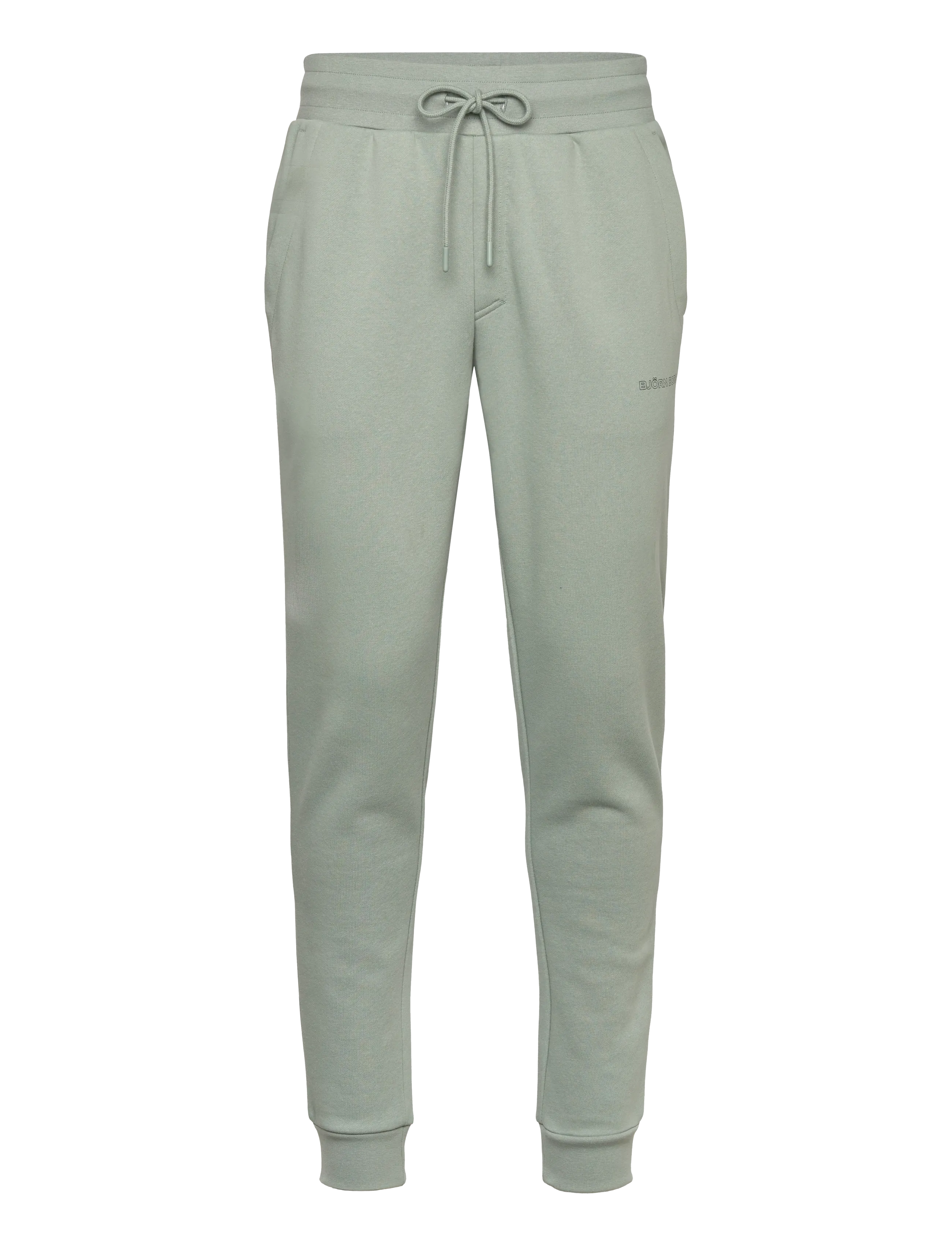Björn Borg BORG ESSENTIAL 3 SWEATPANTS - Püksid - SLATE GRAY / green