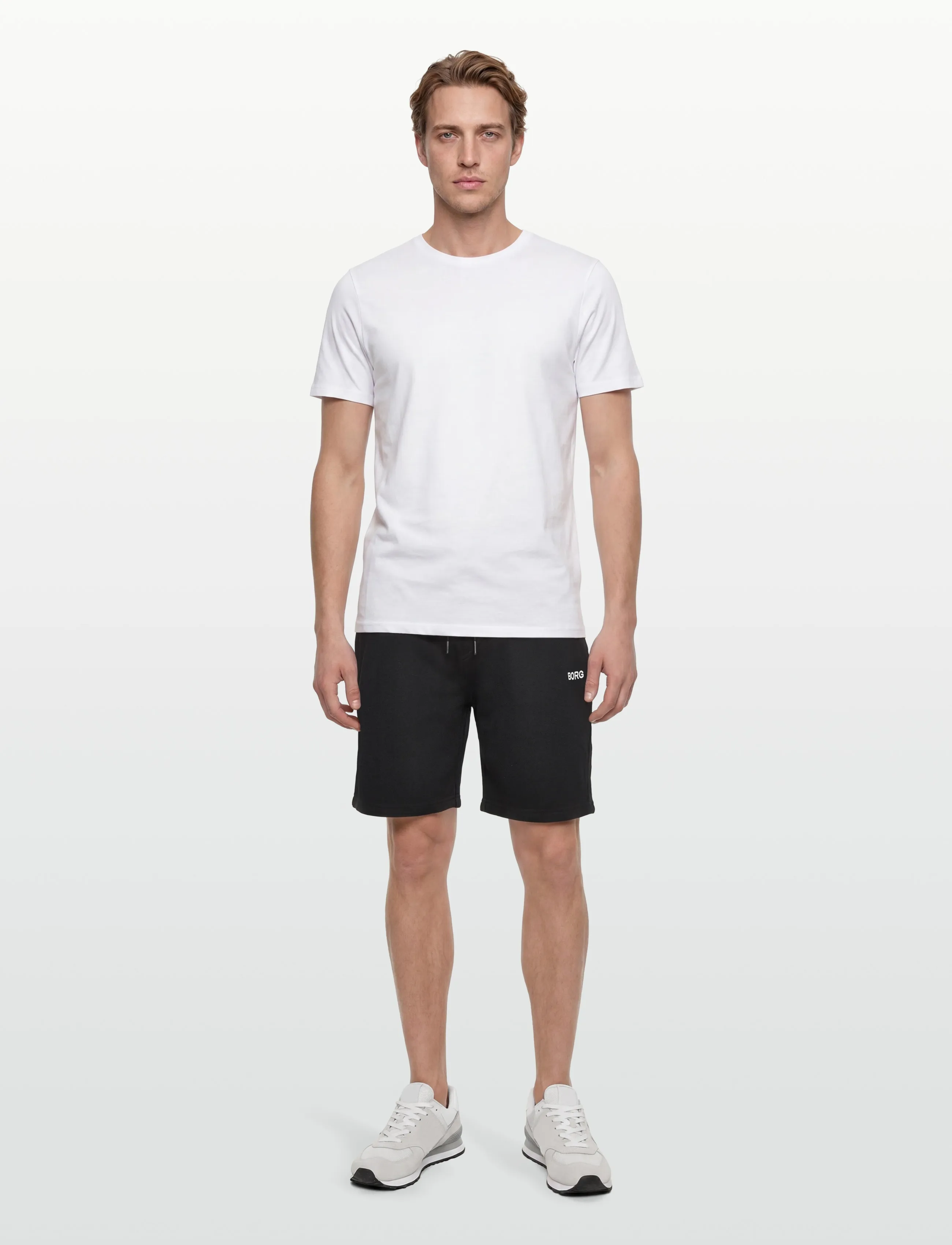 Björn Borg - BORG ESSENTIAL 4 SWEATSHORTS - sweatshorts - black beauty - 0