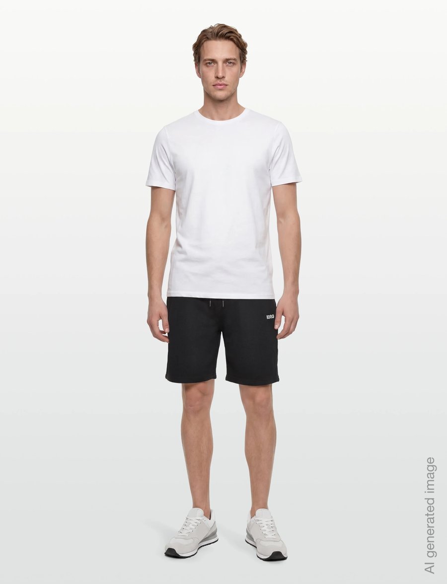 Björn Borg - BORG ESSENTIAL 4 SWEATSHORTS - hosen - black beauty - 0