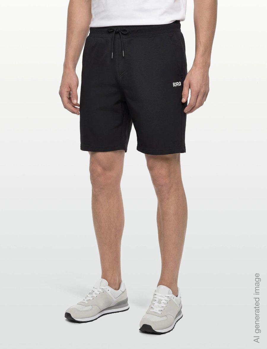 Björn Borg - BORG ESSENTIAL 4 SWEATSHORTS - hosen - black beauty - 3