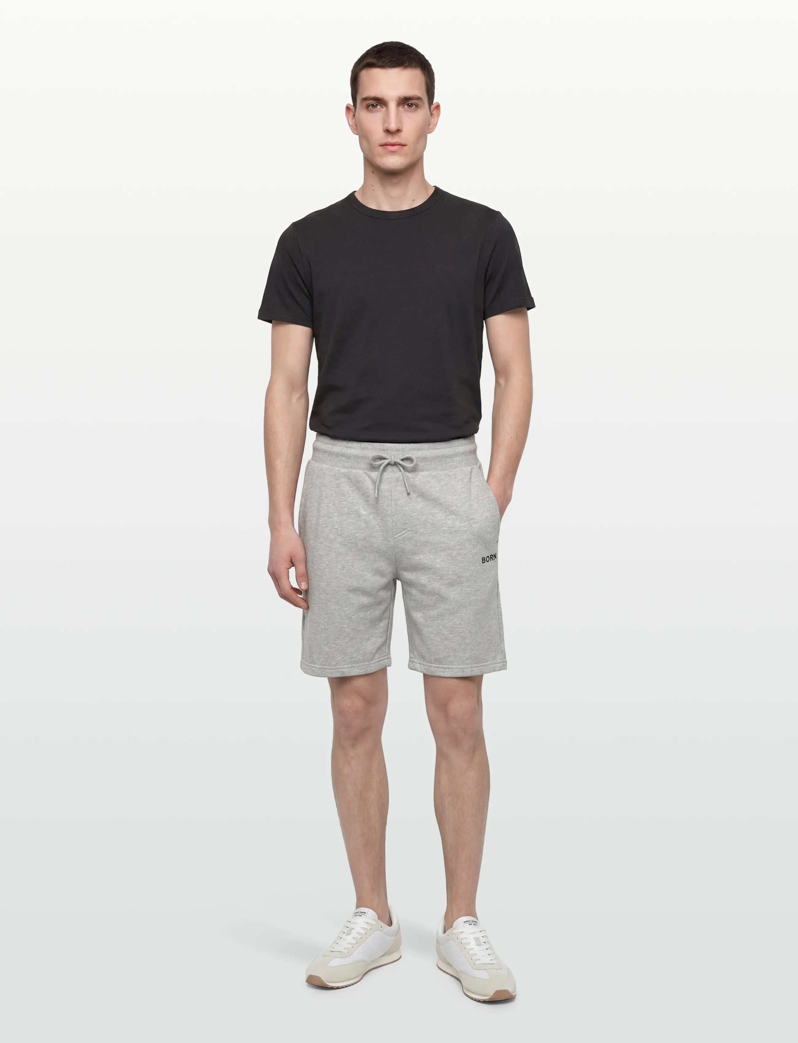 Björn Borg - BORG ESSENTIAL 4 SWEATSHORTS - hosen - light grey melange - 0