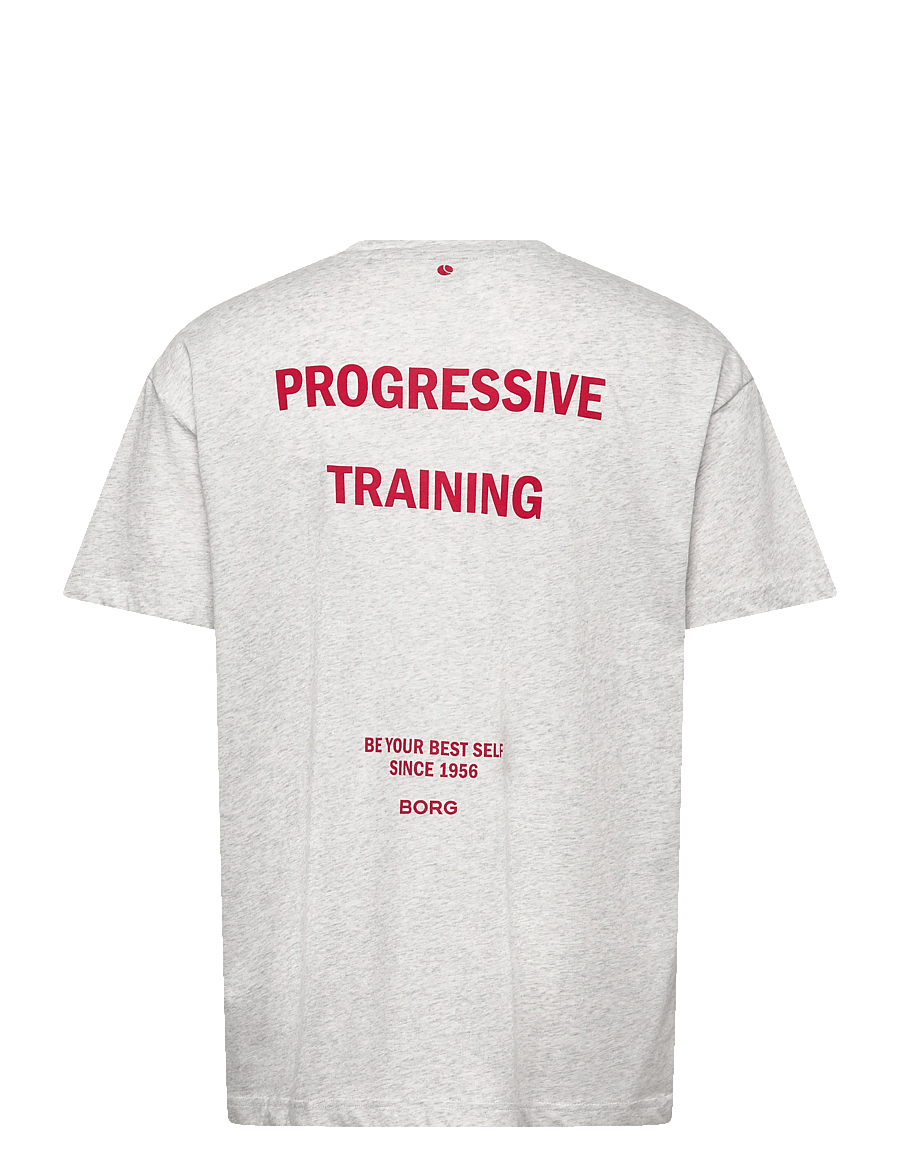 Björn Borg - BORG GYM OVERSIZED T-SHIRT - t-shirts - ultra light grey melange - 1