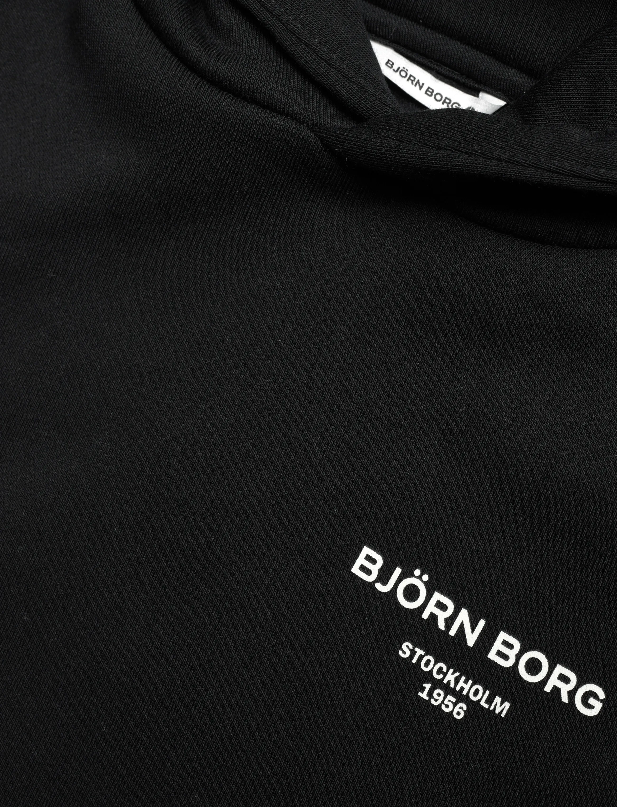 Björn Borg - BORG ESSENTIAL 1 HOODIE - huvtröjor - black beauty - 2