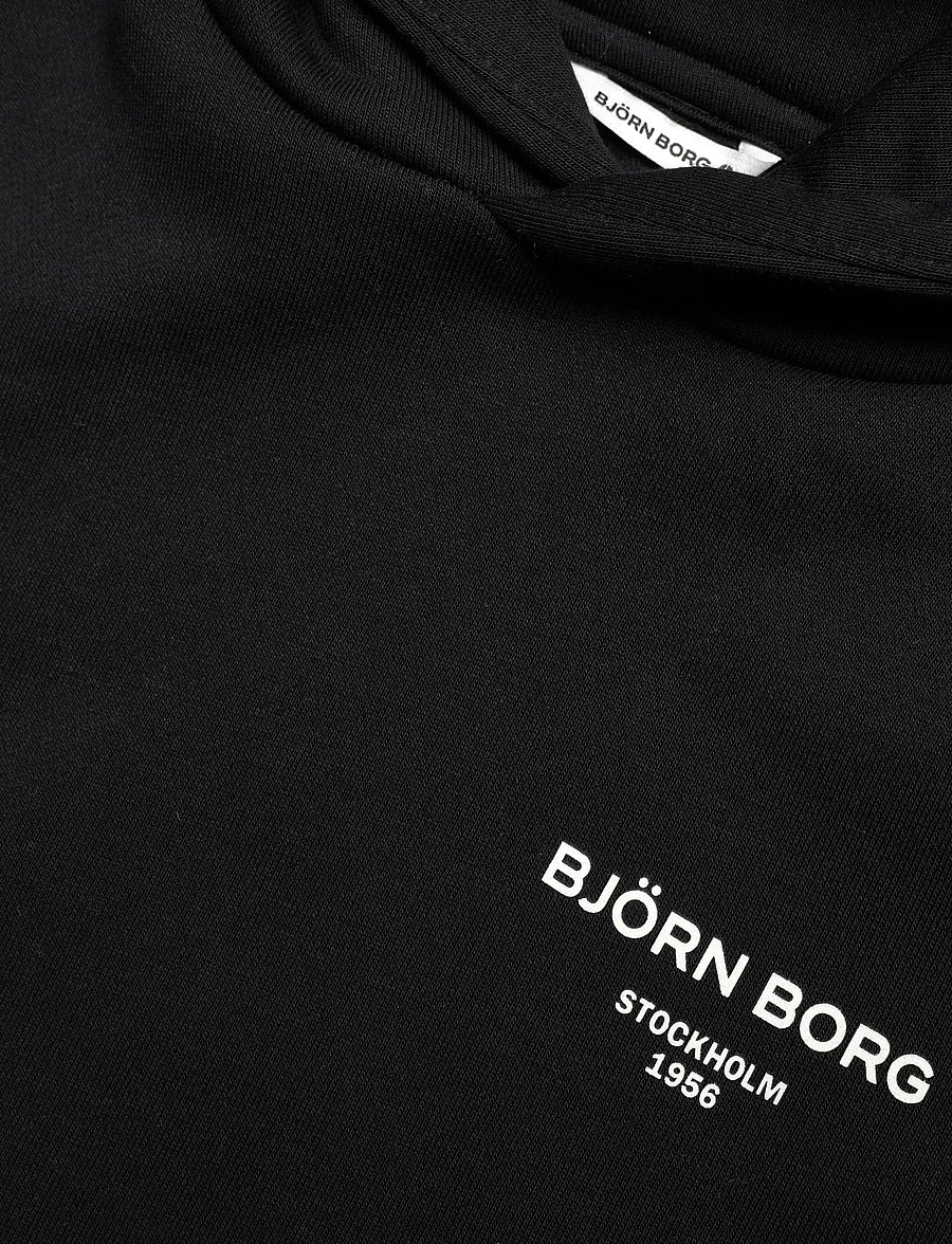 Björn Borg - BORG ESSENTIAL 1 HOODIE - kapuzenpullover - black beauty - 2