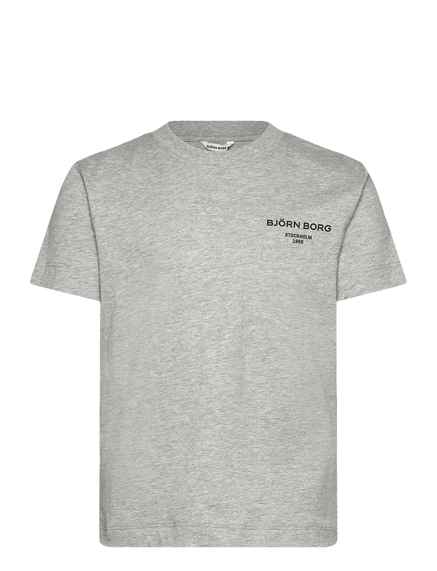 Björn Borg - BORG ESSENTIAL 1 T-SHIRT - short-sleeved t-shirts - light grey melange - 0
