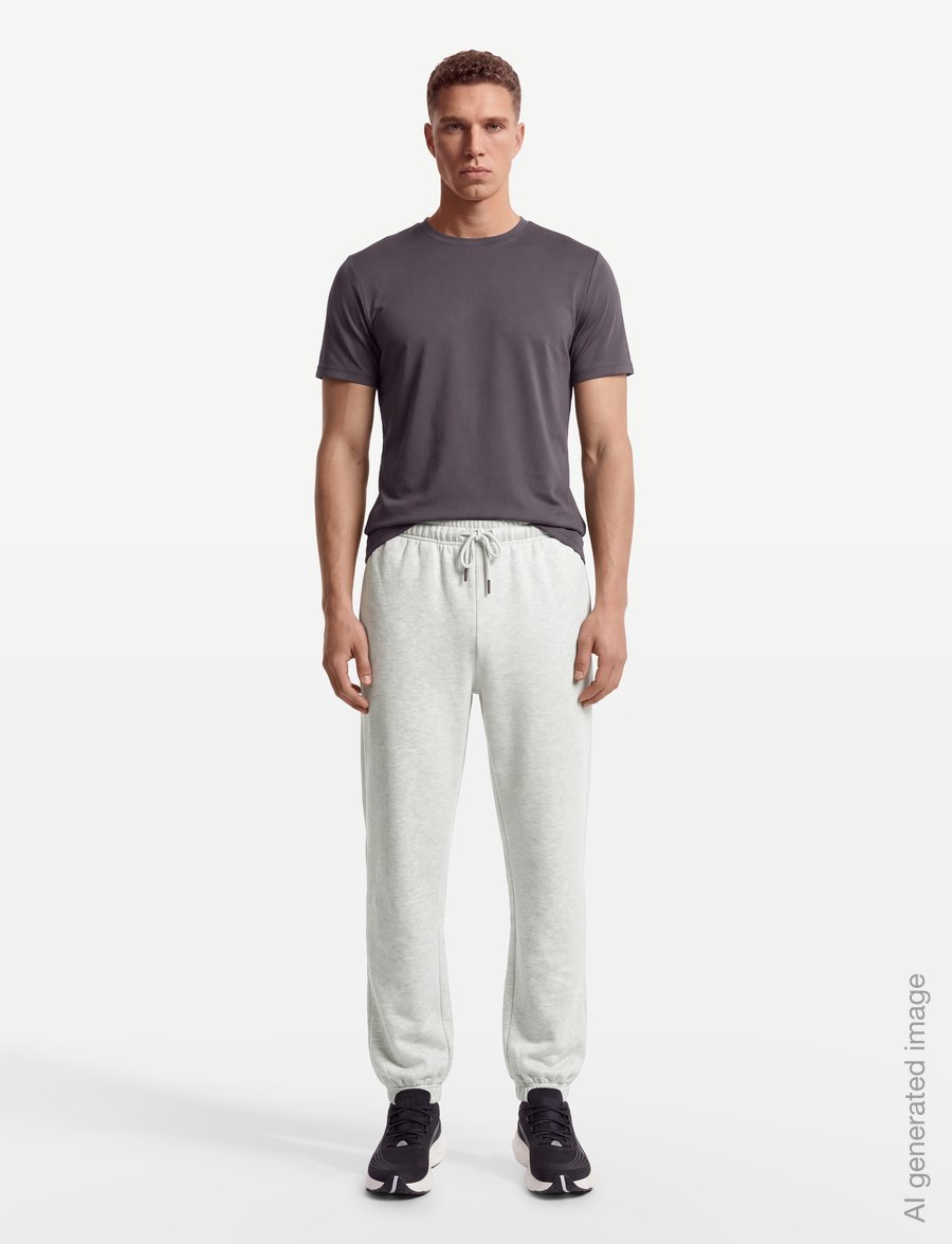 Björn Borg - BORG OVERSIZED SWEATPANTS - sweatpants - ultra light grey melange - 0