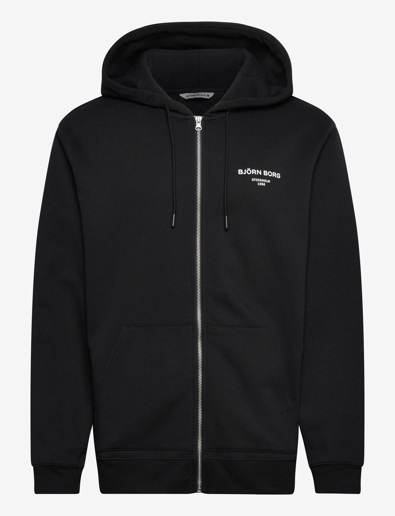 Björn Borg - BORG ESSENTIAL 1 ZIP HOODIE - alussärgid - black beauty - 1