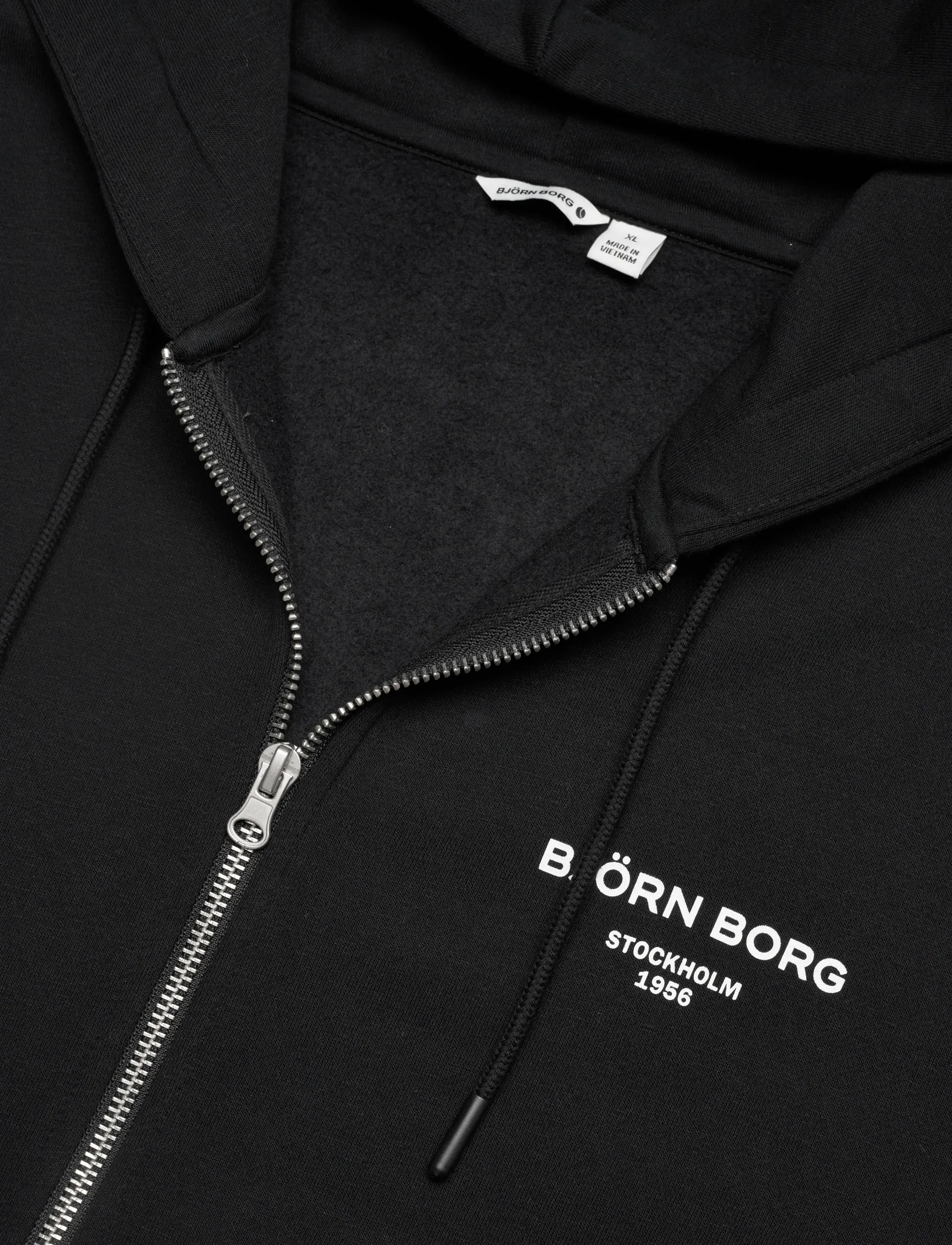 Björn Borg - BORG ESSENTIAL 1 ZIP HOODIE - tops - black beauty - 5
