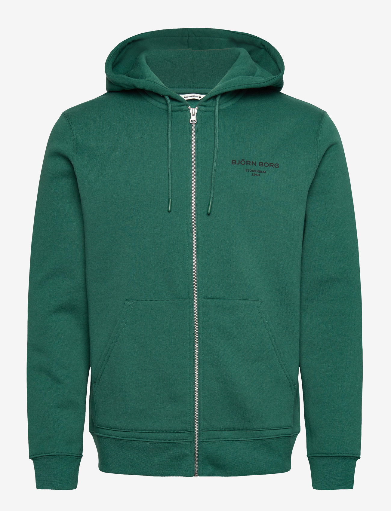 Björn Borg - BORG ESSENTIAL 1 ZIP HOODIE - oberteile - posy green - 0