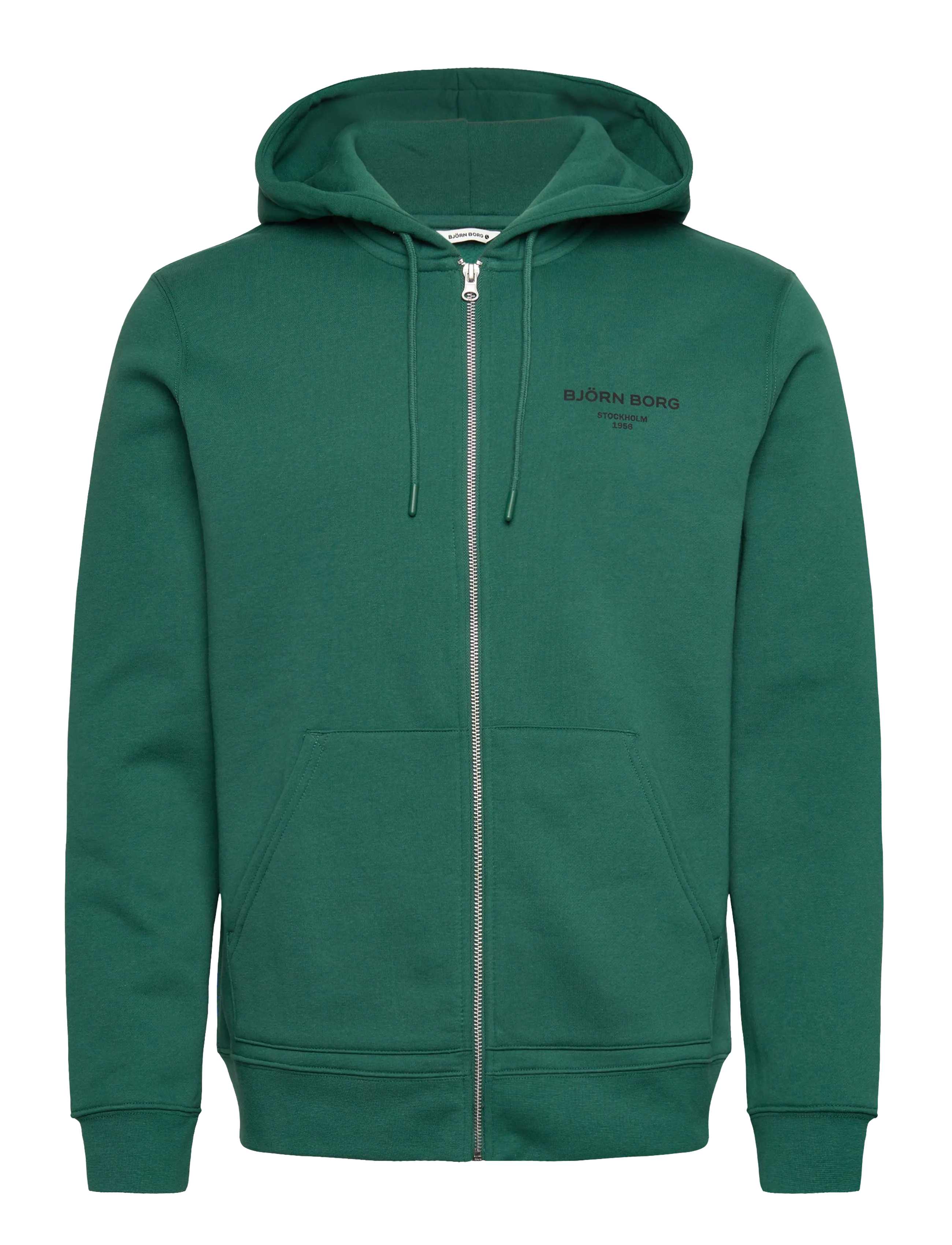 Björn Borg BORG ESSENTIAL 1 ZIP HOODIE - Riided - POSY GREEN / green
