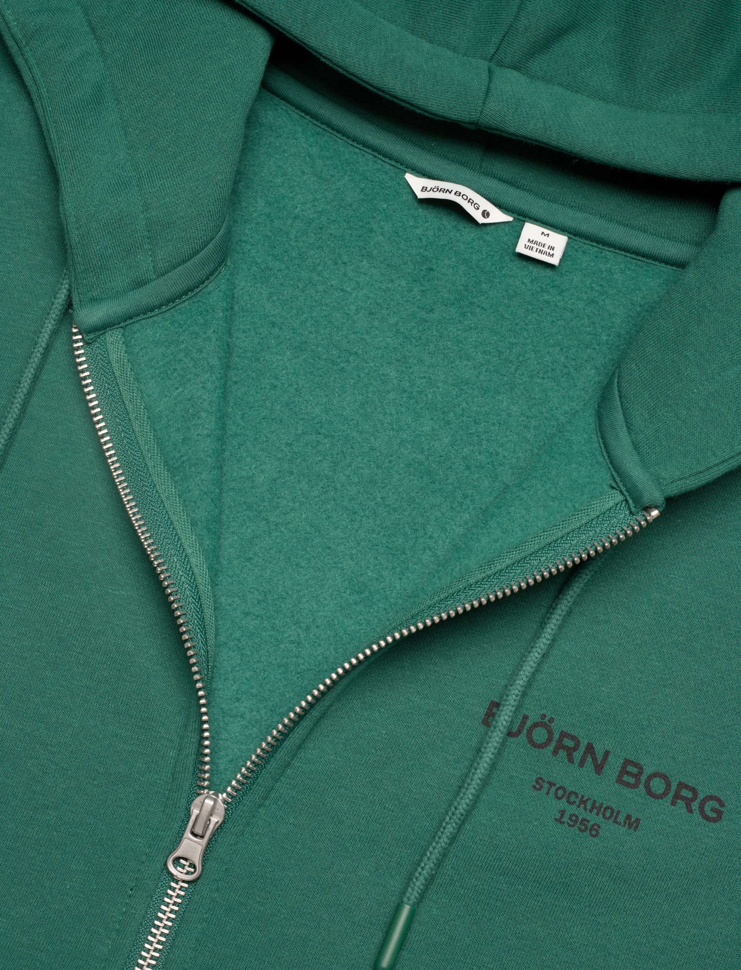Björn Borg - BORG ESSENTIAL 1 ZIP HOODIE - tops - posy green - 5
