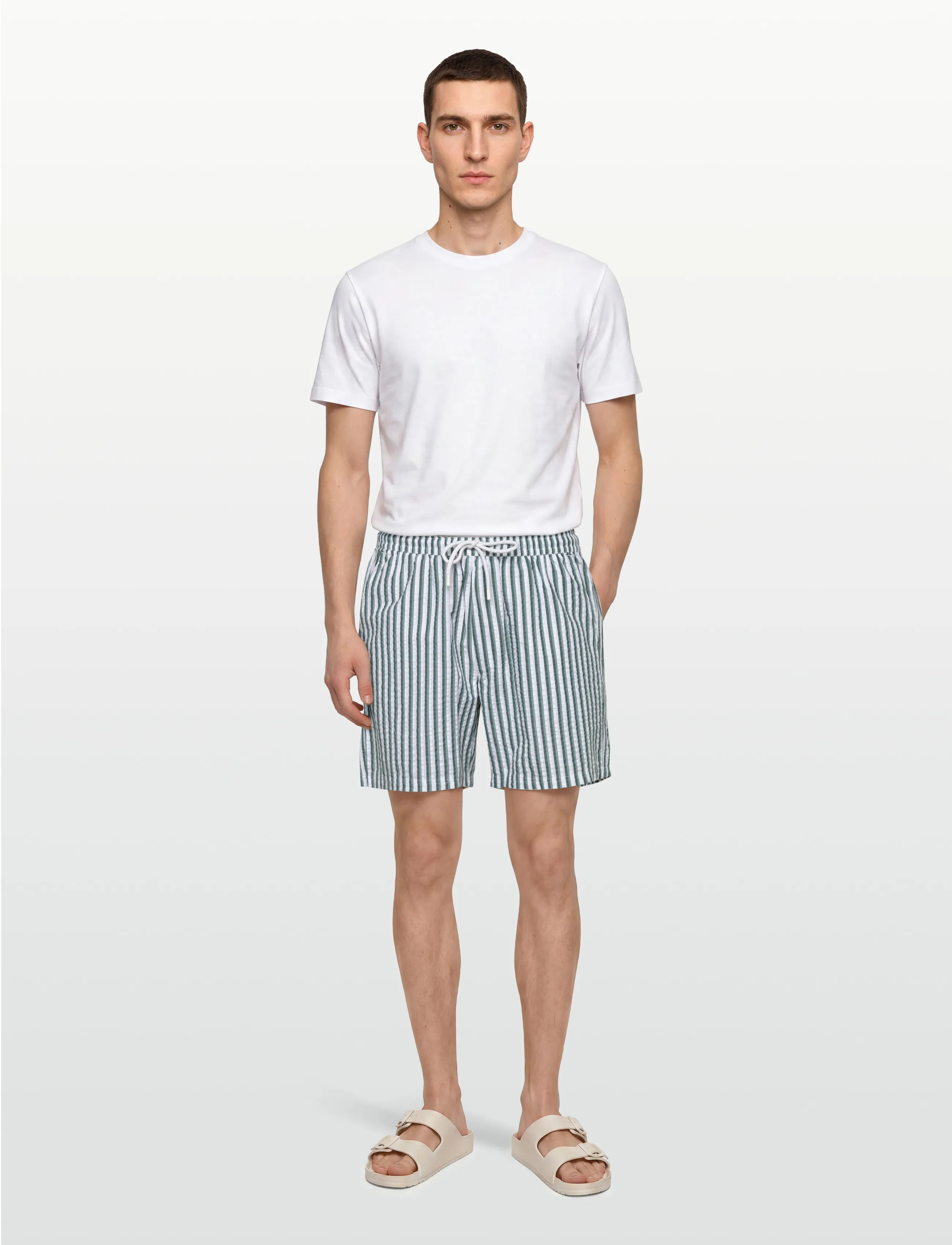 Björn Borg - BORG SEERSUCKER RESORT SHORTS - short décontracté - bb 7 stripe 1 - 0