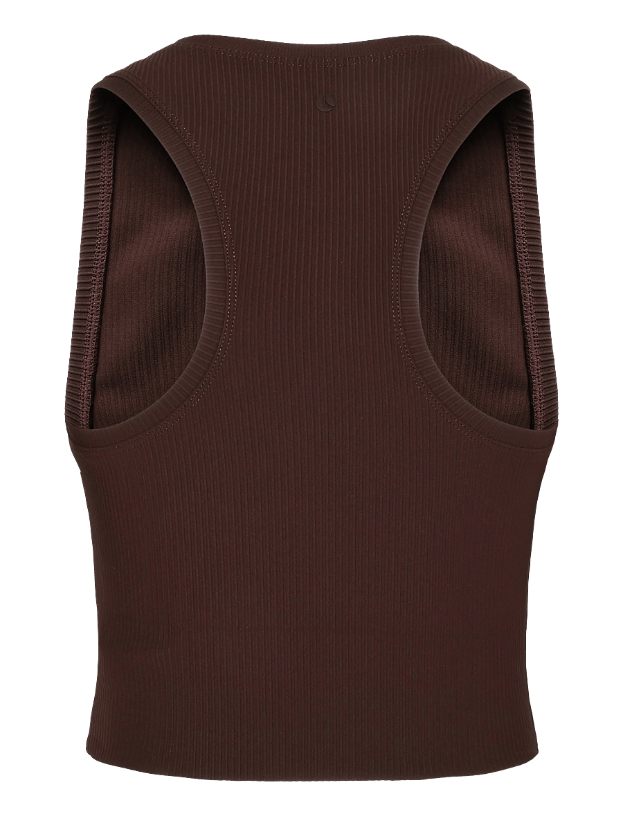 Björn Borg - STUDIO RIBBED CROPPED TANK TOP - crop-tops - coffee bean - 1
