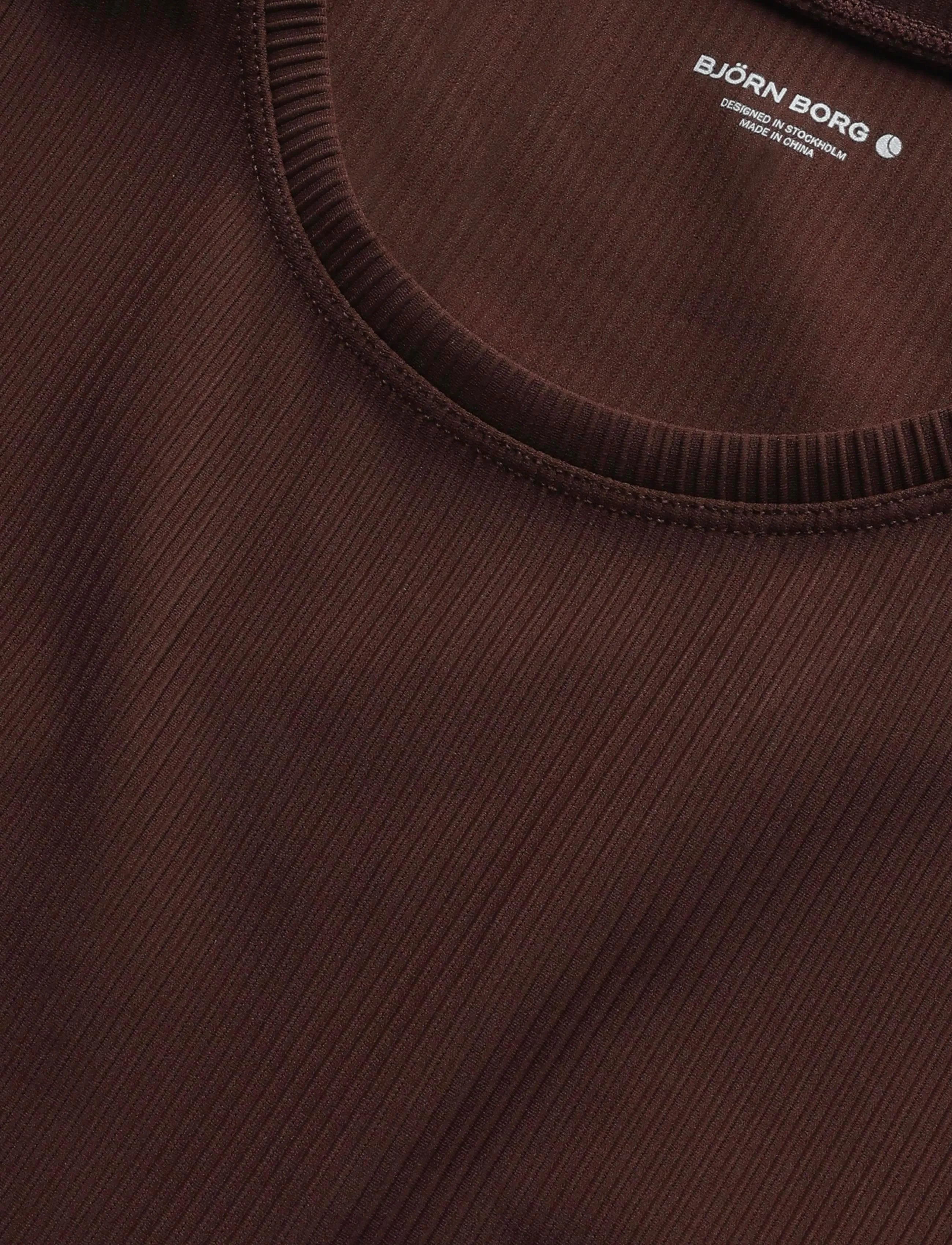 Björn Borg - STUDIO RIBBED CROPPED TANK TOP - crop-tops - coffee bean - 2