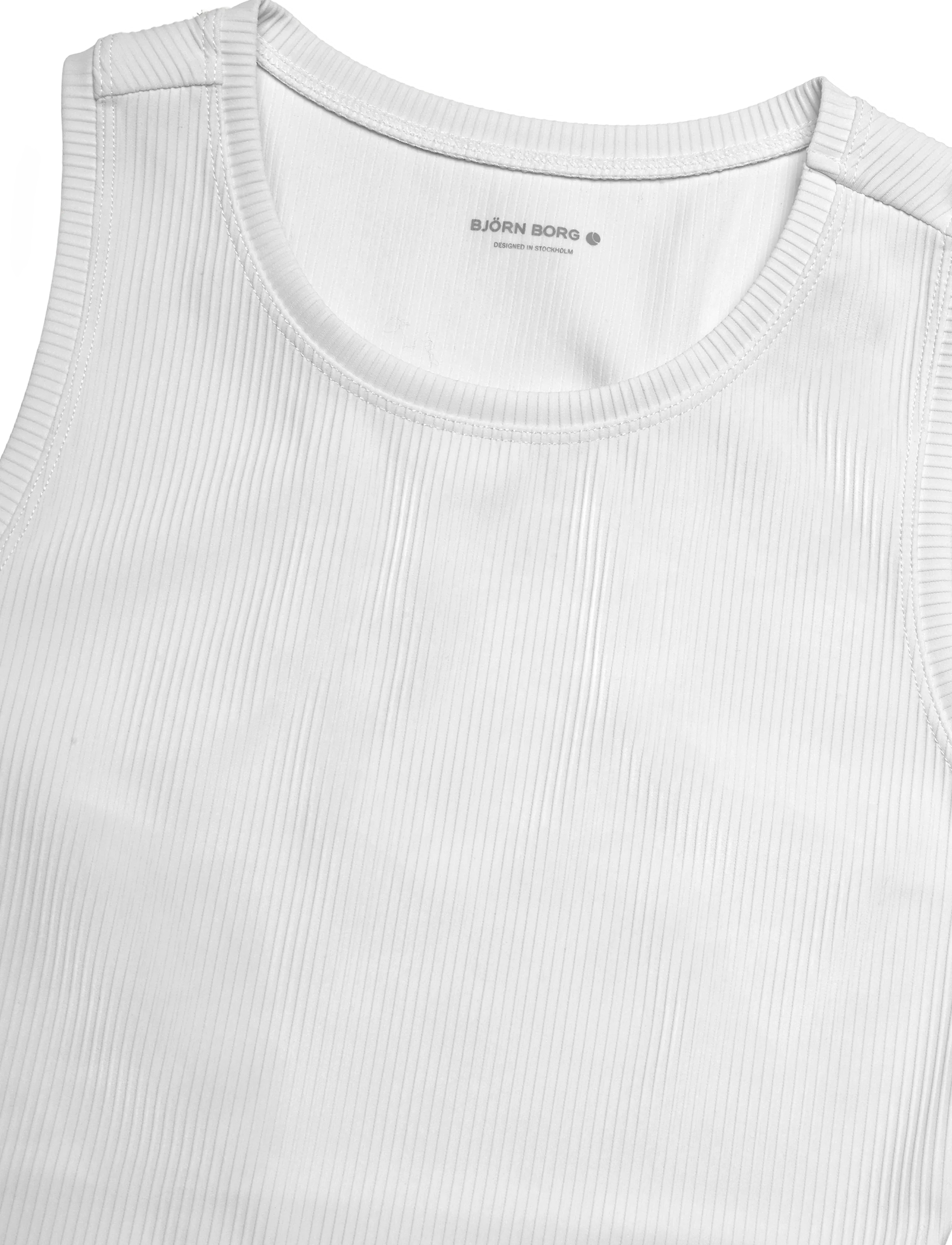 Björn Borg - STUDIO RIBBED CROPPED TANK TOP - crop-tops - tofu - 2