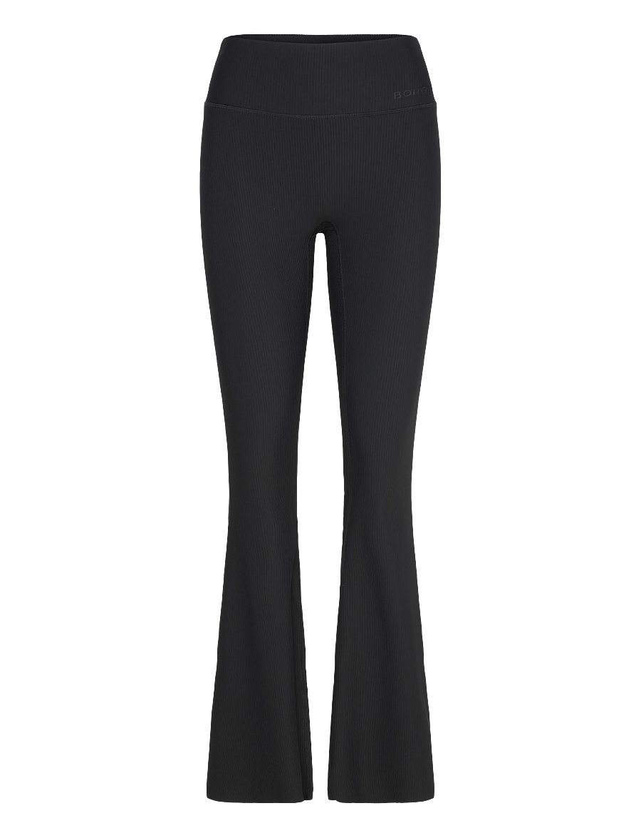 Björn Borg - STUDIO RIBBED FLARE TIGHTS REGULAR - collants d'entraînement - black beauty - 0