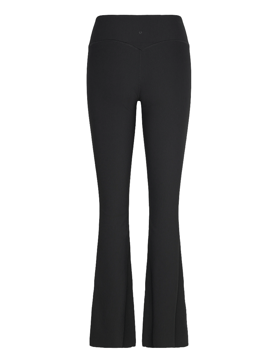 Björn Borg - STUDIO RIBBED FLARE TIGHTS REGULAR - collants d'entraînement - black beauty - 1