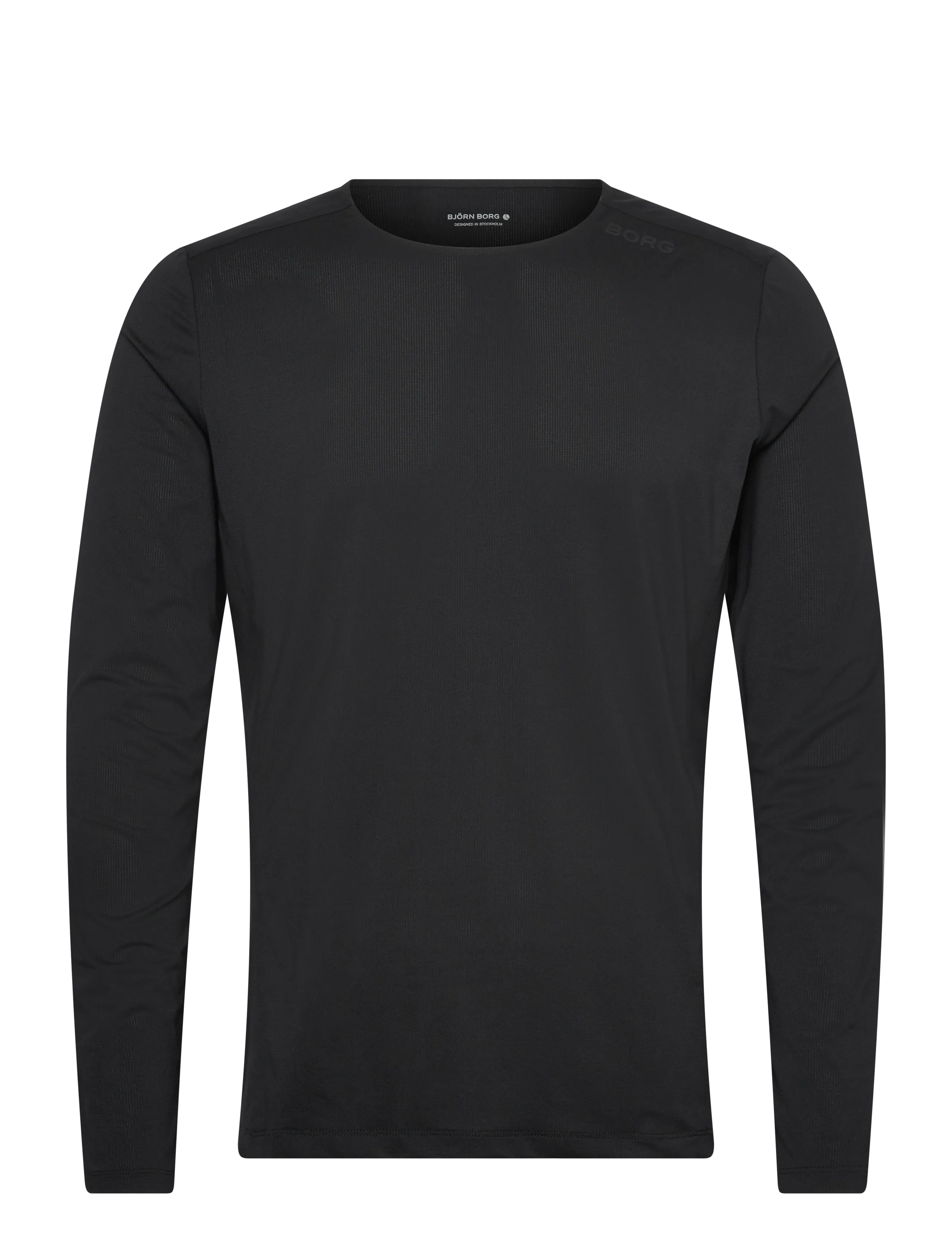 Björn Borg Borg Feather Long Sleeve T-Shirt, L, Black, Sport Overdele > Sport Long Sleeved Overdele, Herre