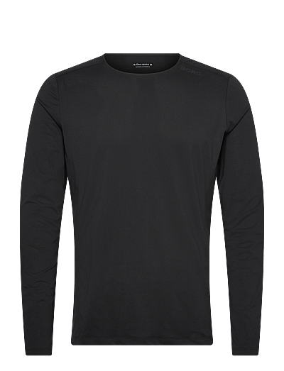 Björn Borg BORG FEATHER LONG SLEEVE T-SHIRT - Oberteile & T-Shirts - BLACK BEAUTY / black