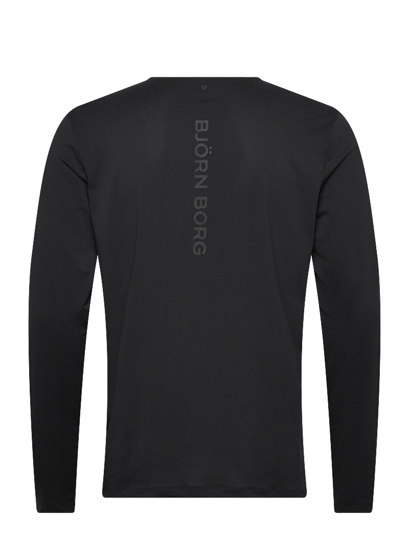Björn Borg - BORG FEATHER LONG SLEEVE T-SHIRT - toppe & t-shirts - black beauty - 1