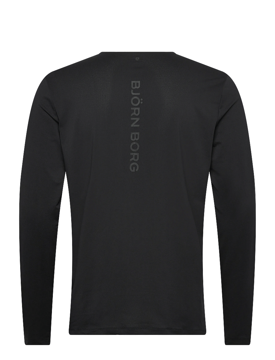 Björn Borg - BORG FEATHER LONG SLEEVE T-SHIRT - langarmshirts - black beauty - 1
