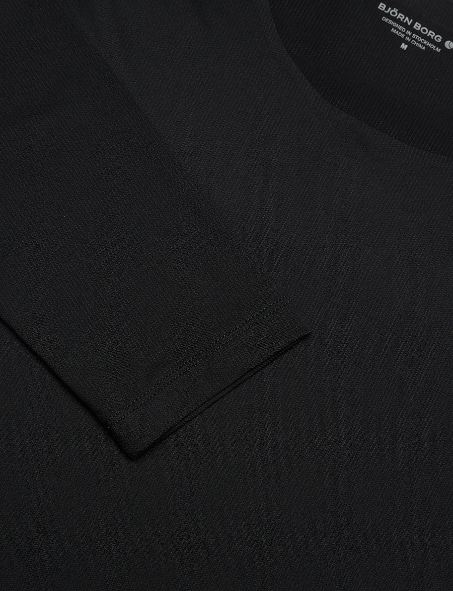 Björn Borg - BORG FEATHER LONG SLEEVE T-SHIRT - langarmshirts - black beauty - 2