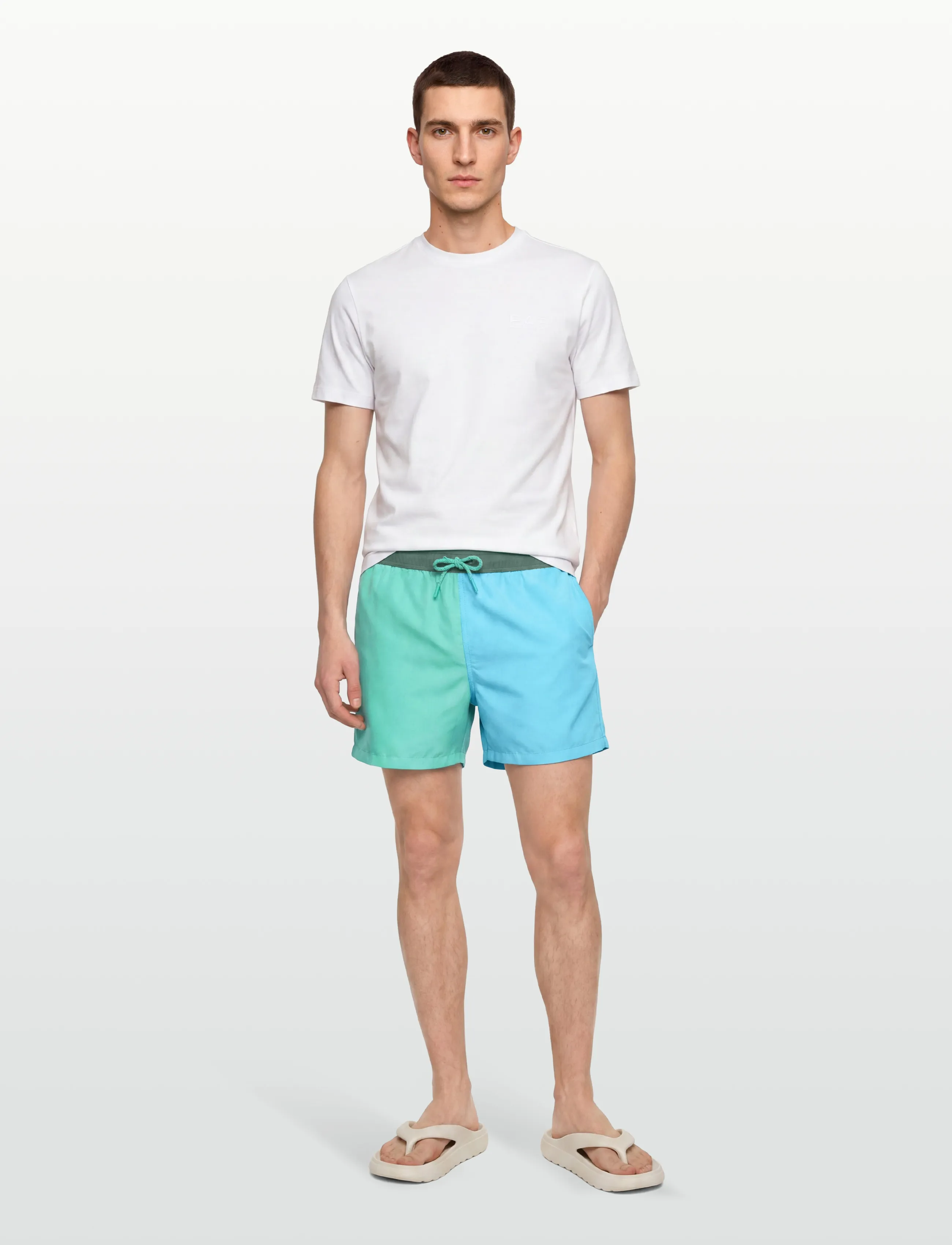 Björn Borg Borg Blocked Swim Shorts, Mænd, Farveblok Badeshorts, Multi/mønstret, Str: XL