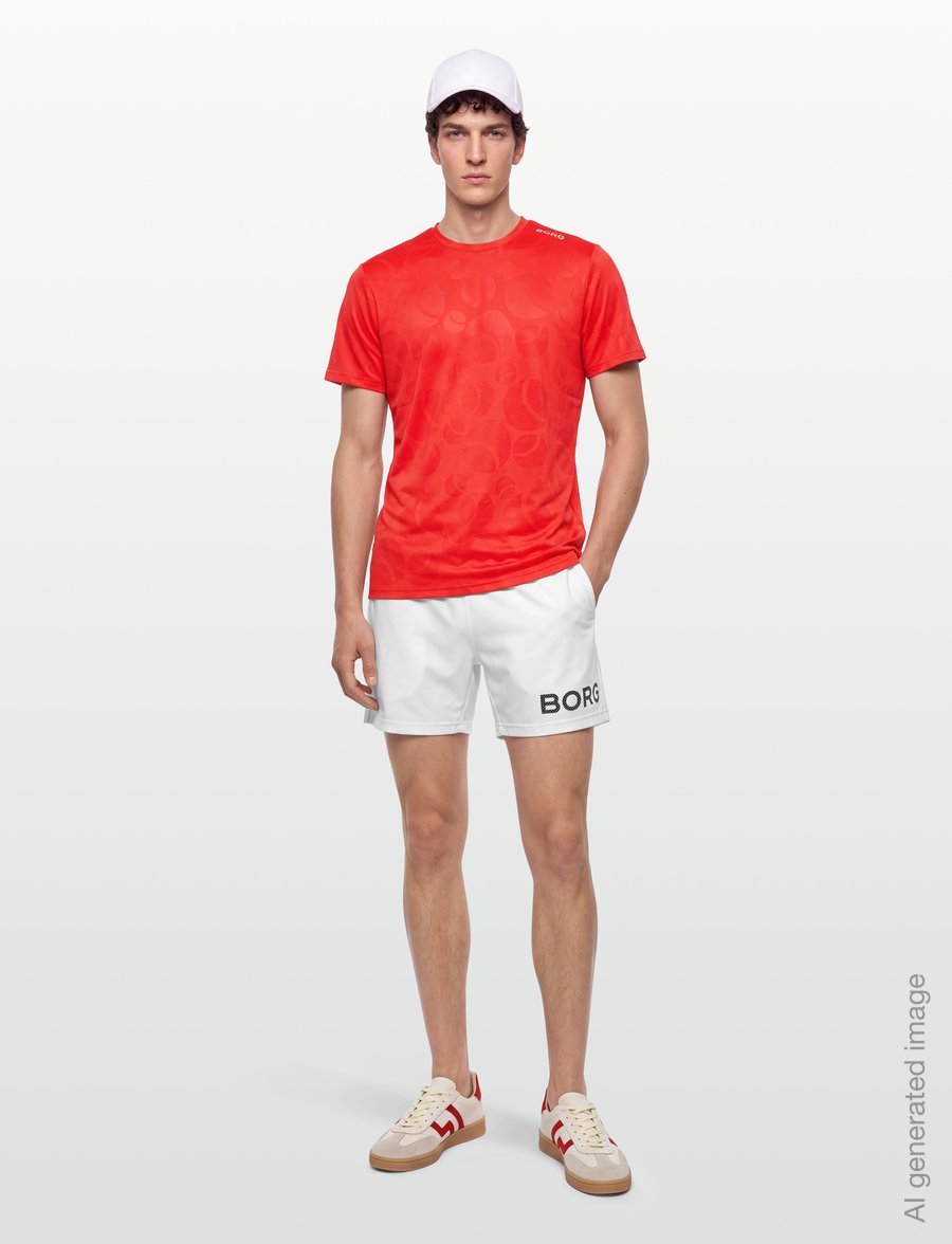 Björn Borg - ACE PERFORMANCE T-SHIRT - alussärgid ja t-särgid - flame scarlet - 0